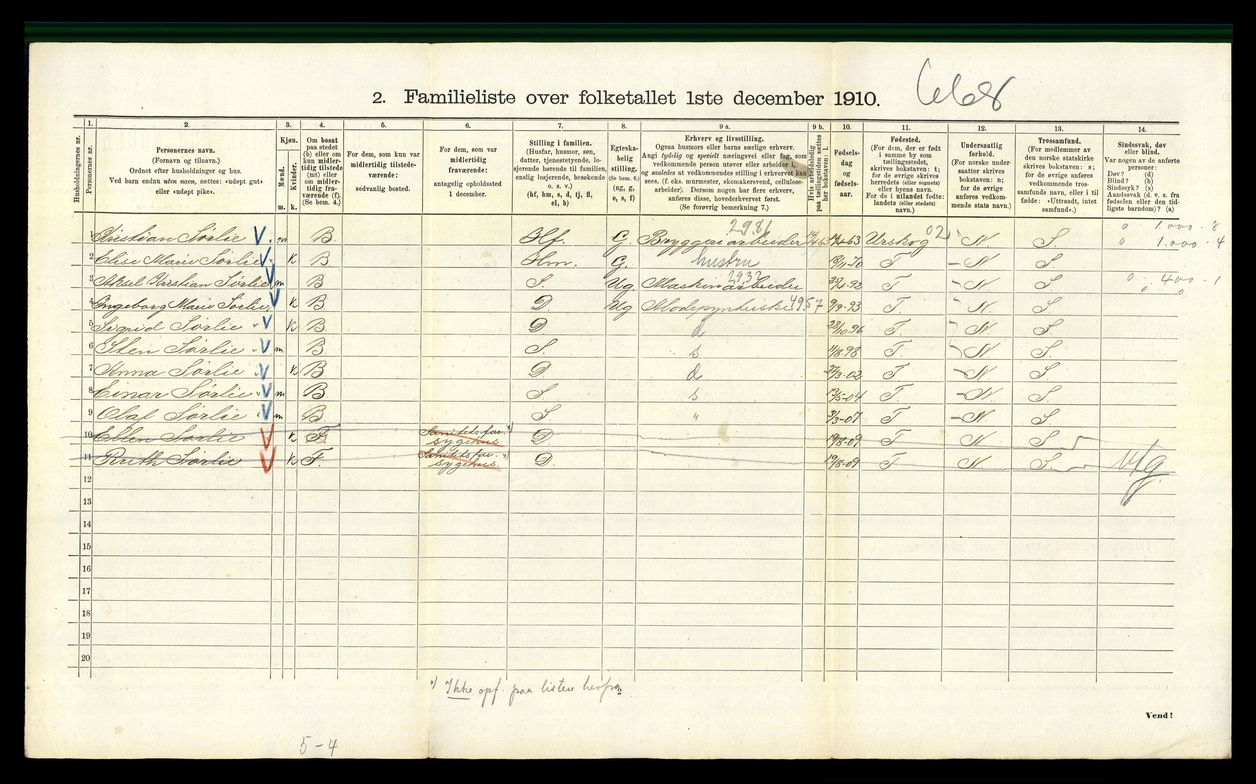 RA, 1910 census for Kristiania, 1910, p. 12086