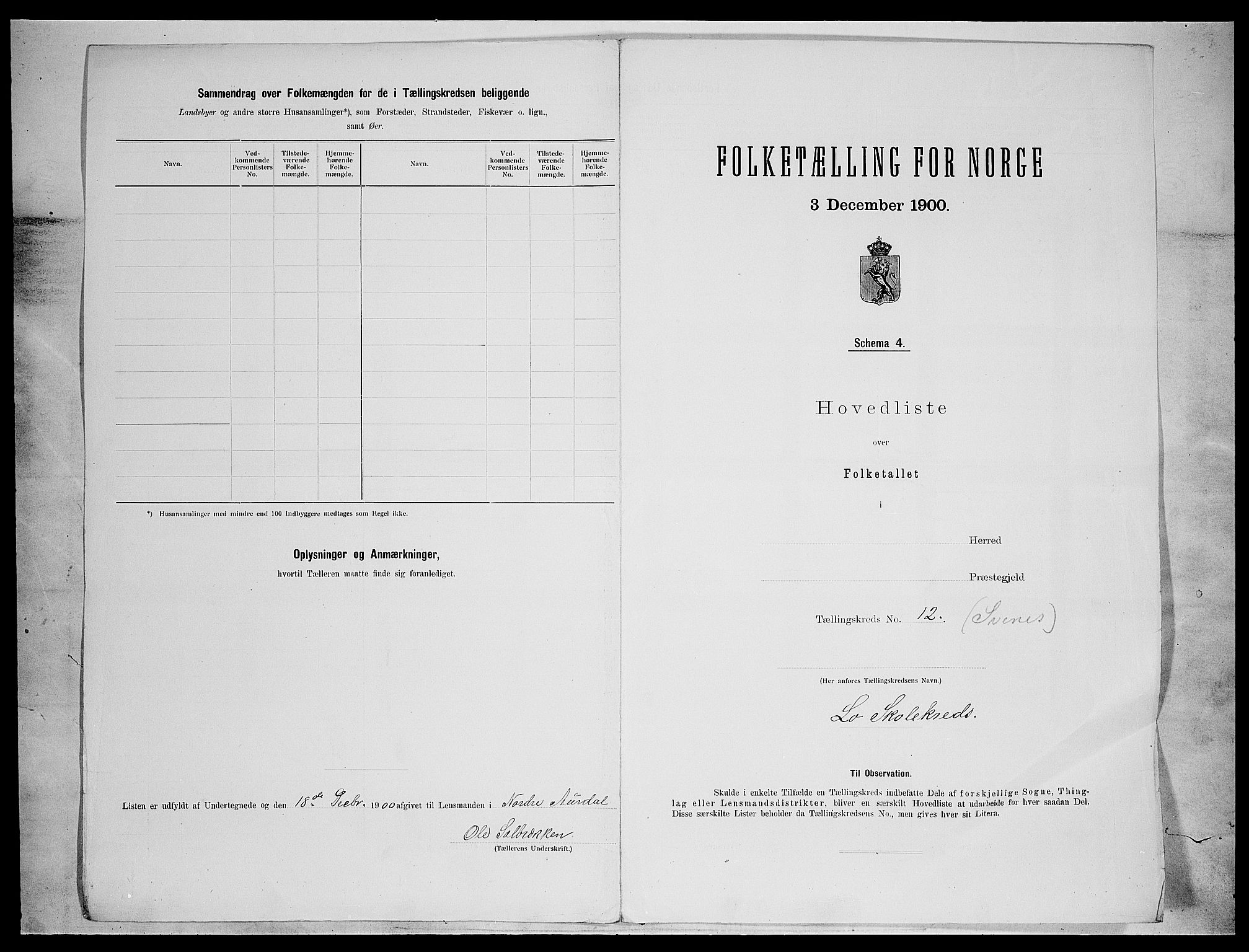 SAH, 1900 census for Nord-Aurdal, 1900, p. 59