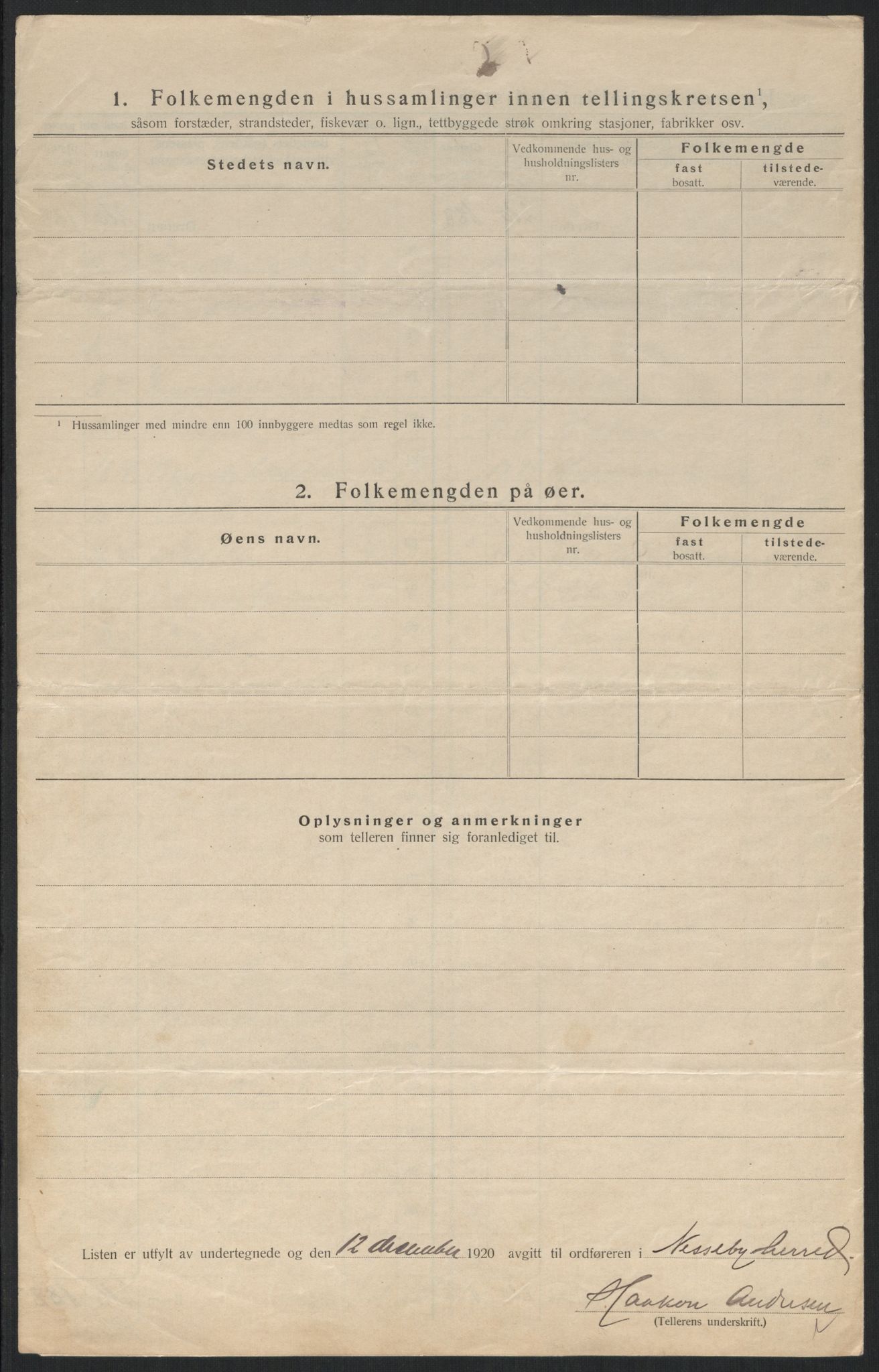 SATØ, 1920 census for Nesseby, 1920, p. 12