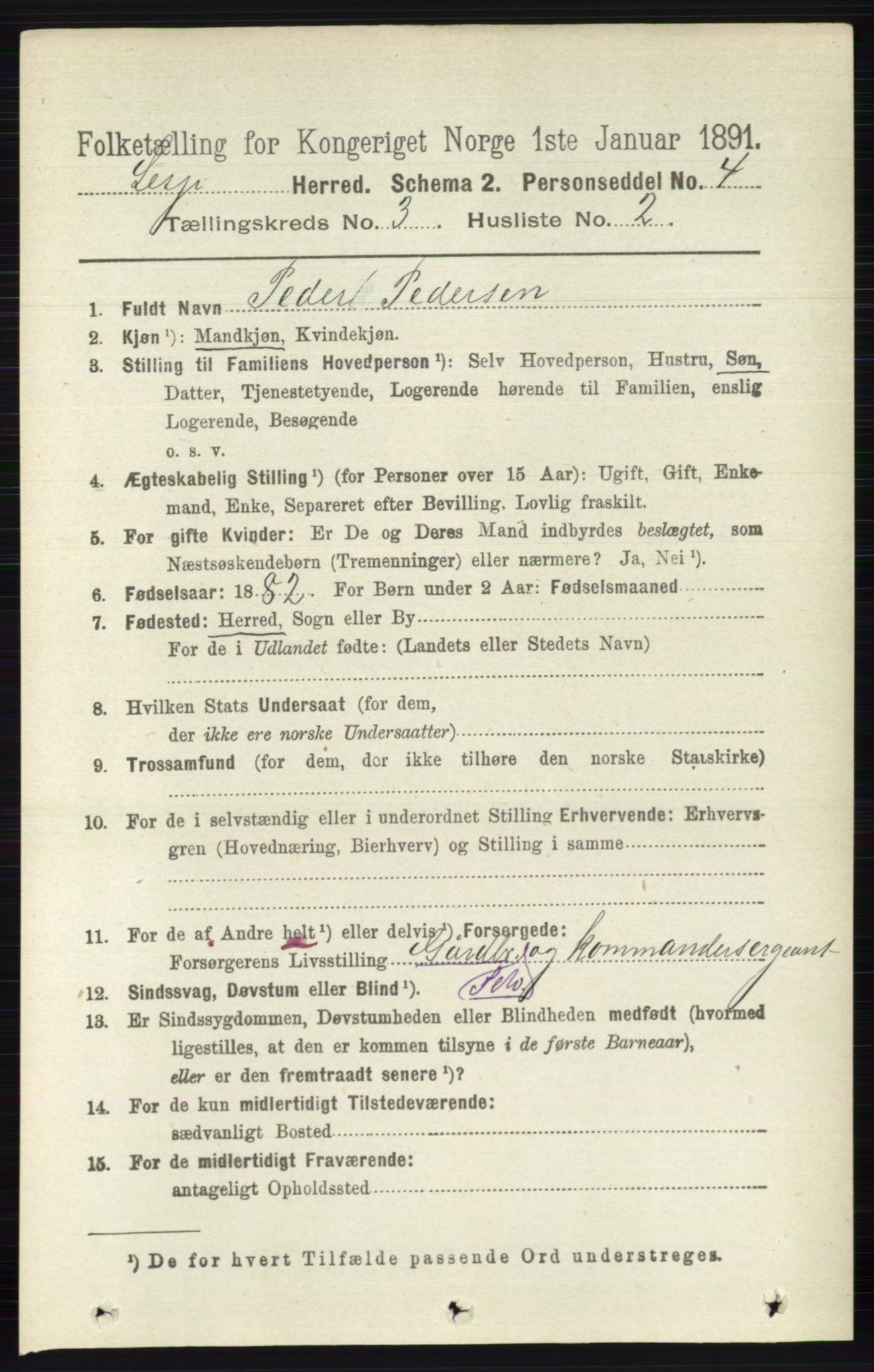 RA, 1891 census for 0512 Lesja, 1891, p. 638