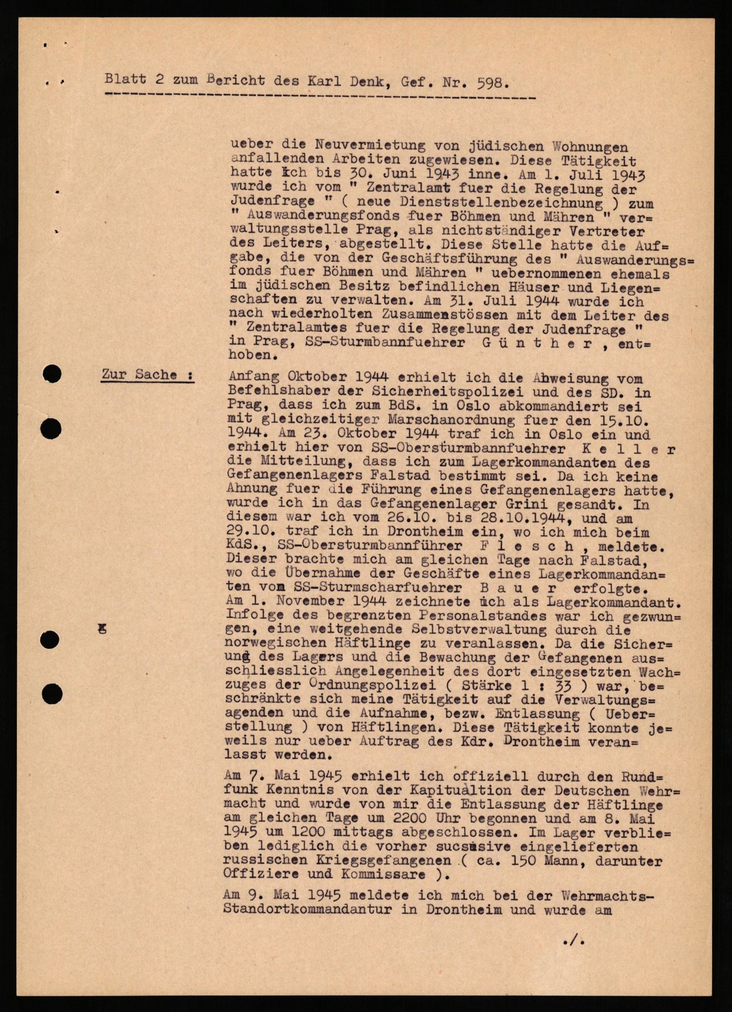 Forsvaret, Forsvarets overkommando II, AV/RA-RAFA-3915/D/Db/L0038: CI Questionaires. Tyske okkupasjonsstyrker i Norge. Østerrikere., 1945-1946, p. 227
