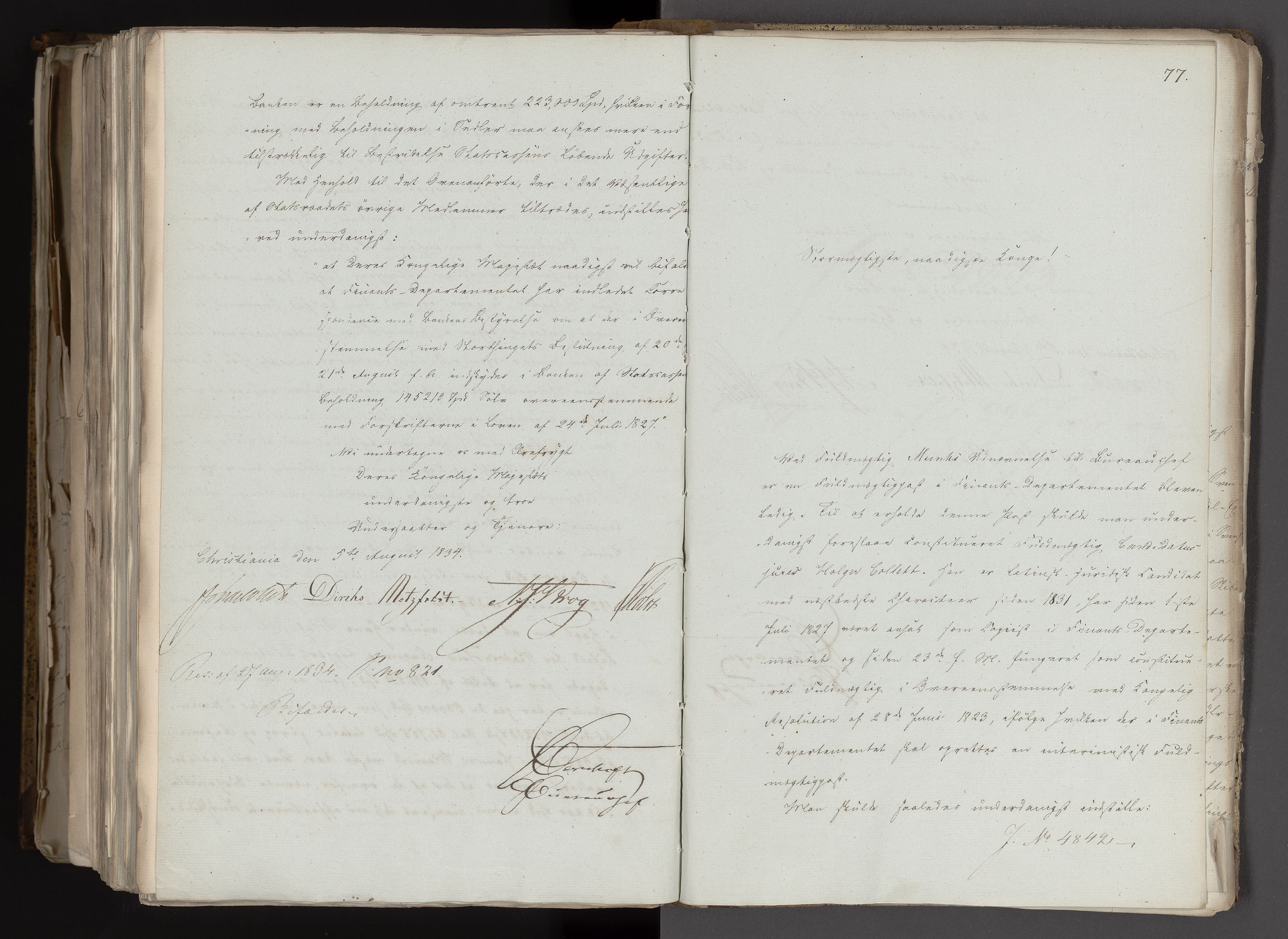 Statsrådsavdelingen i Stockholm, AV/RA-S-1003/D/Da/L0093: Regjeringsinnstillinger nr. 4650-4849, 1834