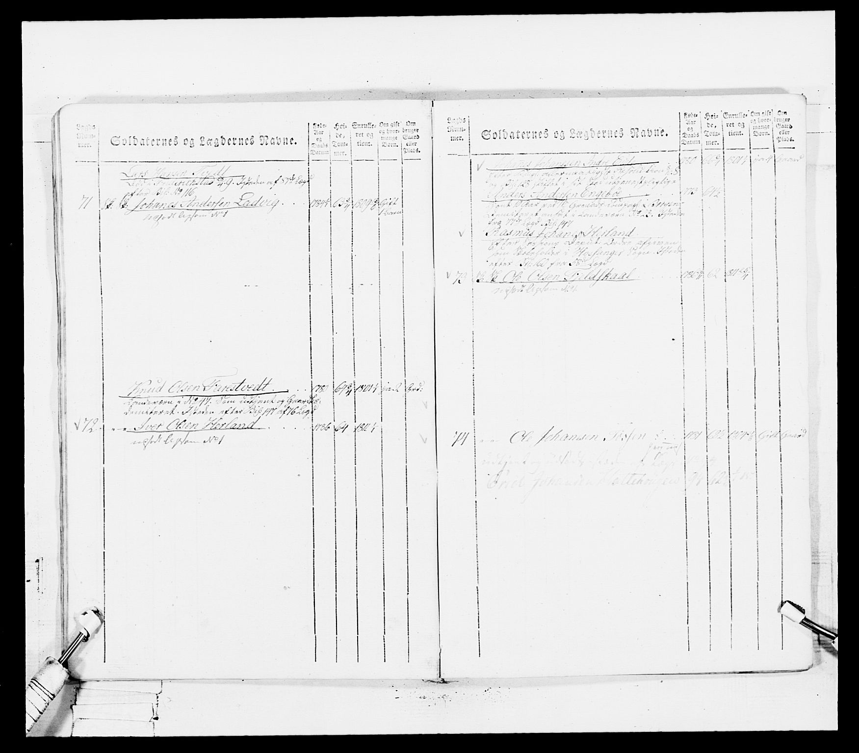 Generalitets- og kommissariatskollegiet, Det kongelige norske kommissariatskollegium, AV/RA-EA-5420/E/Eh/L0100: Bergenhusiske skarpskytterbataljon, 1812, p. 257