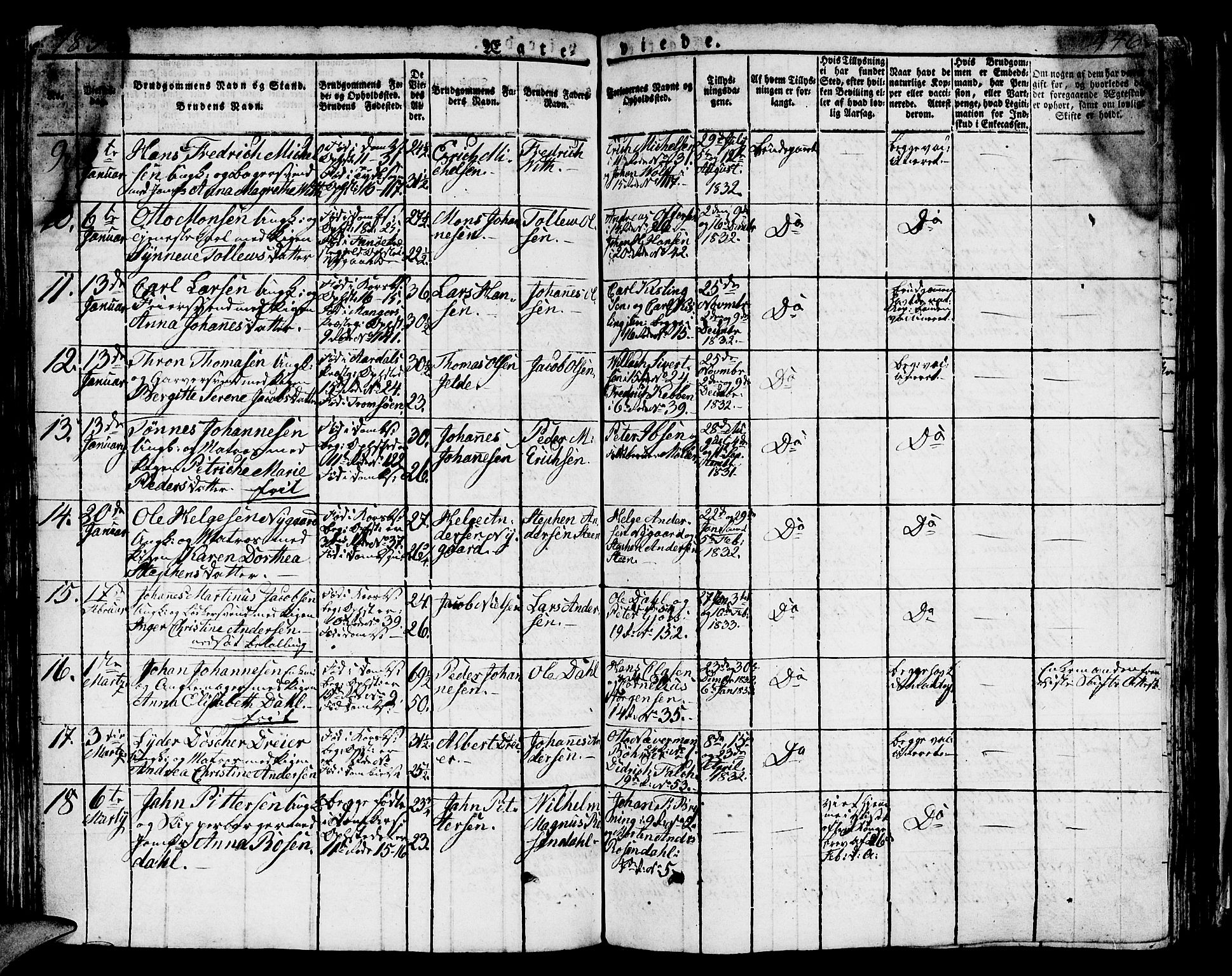 Domkirken sokneprestembete, AV/SAB-A-74801/H/Hab/L0002: Parish register (copy) no. A 2, 1821-1839, p. 449