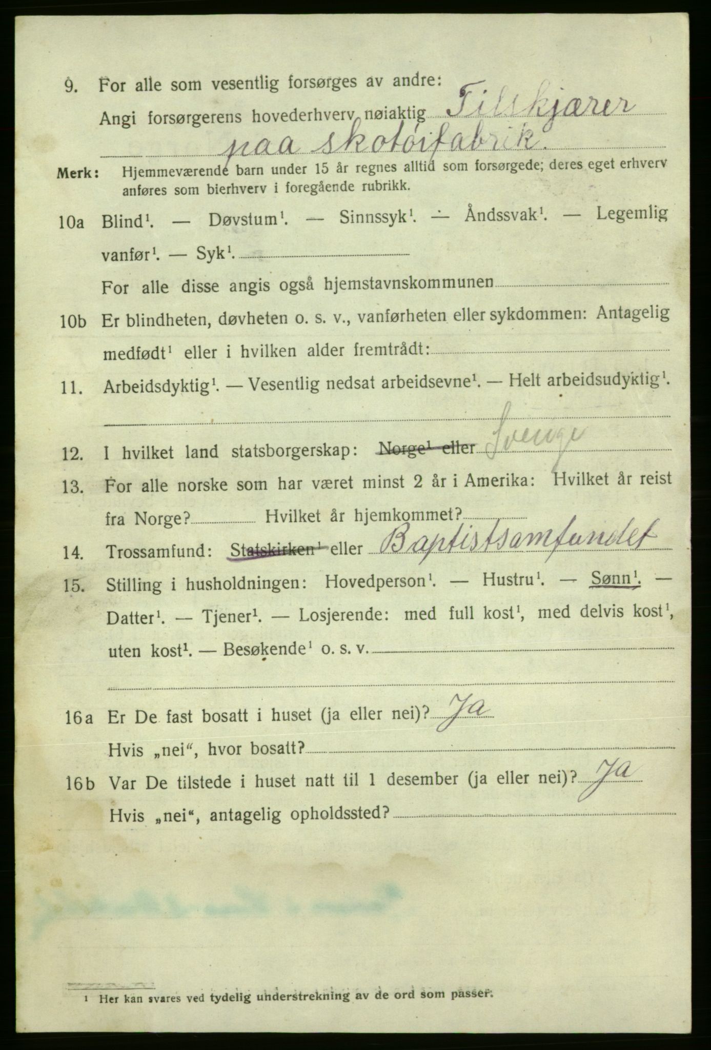 SAO, 1920 census for Fredrikshald, 1920, p. 13279