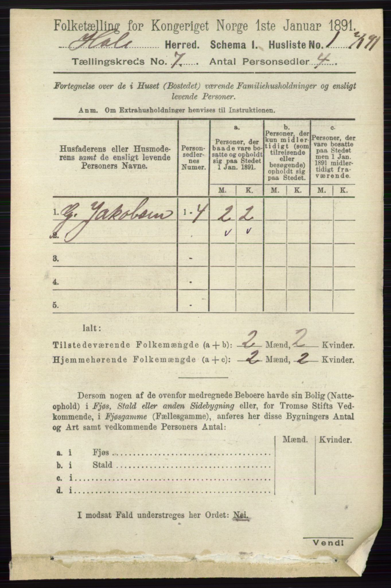 RA, 1891 census for 0612 Hole, 1891, p. 3882