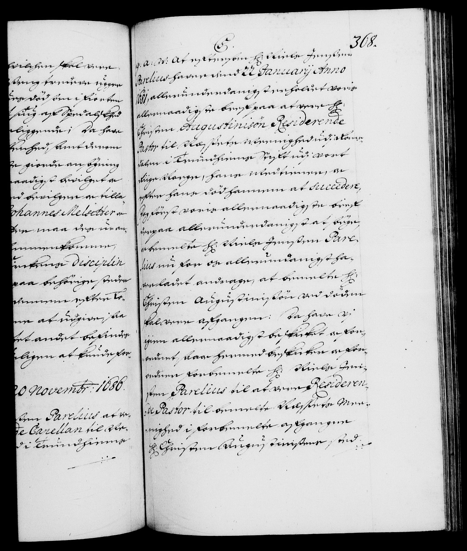 Danske Kanselli 1572-1799, RA/EA-3023/F/Fc/Fca/Fcaa/L0014: Norske registre (mikrofilm), 1685-1687, p. 368a