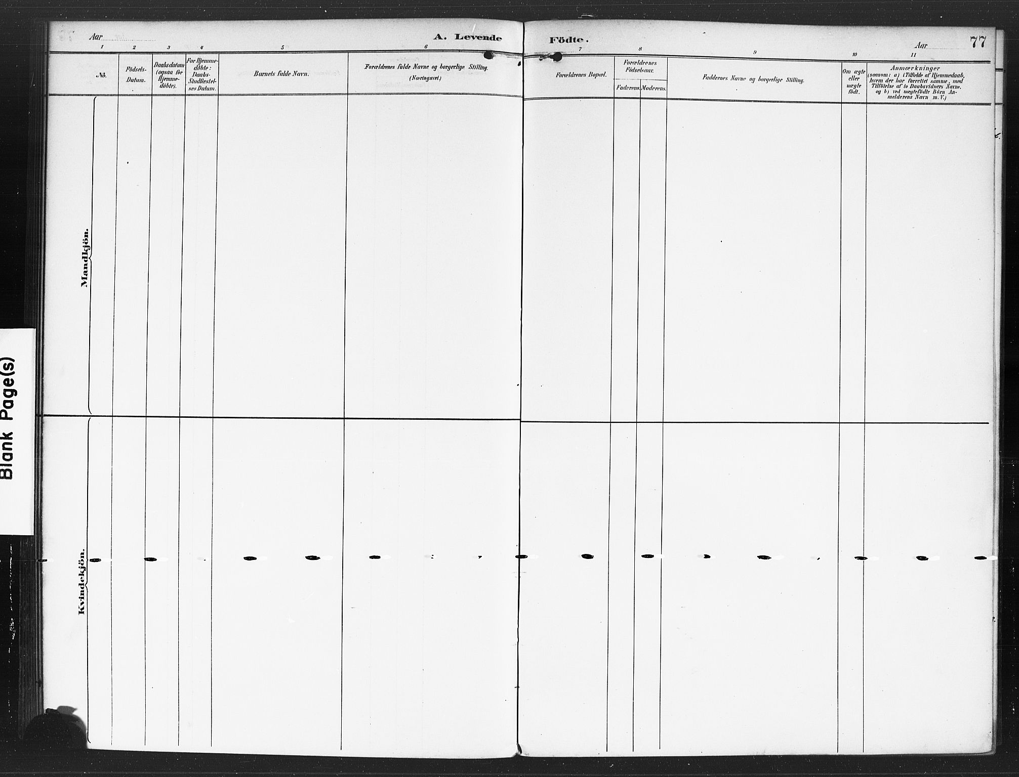 Rødenes prestekontor Kirkebøker, AV/SAO-A-2005/F/Fa/L0010: Parish register (official) no. I 10, 1890-1900, p. 77