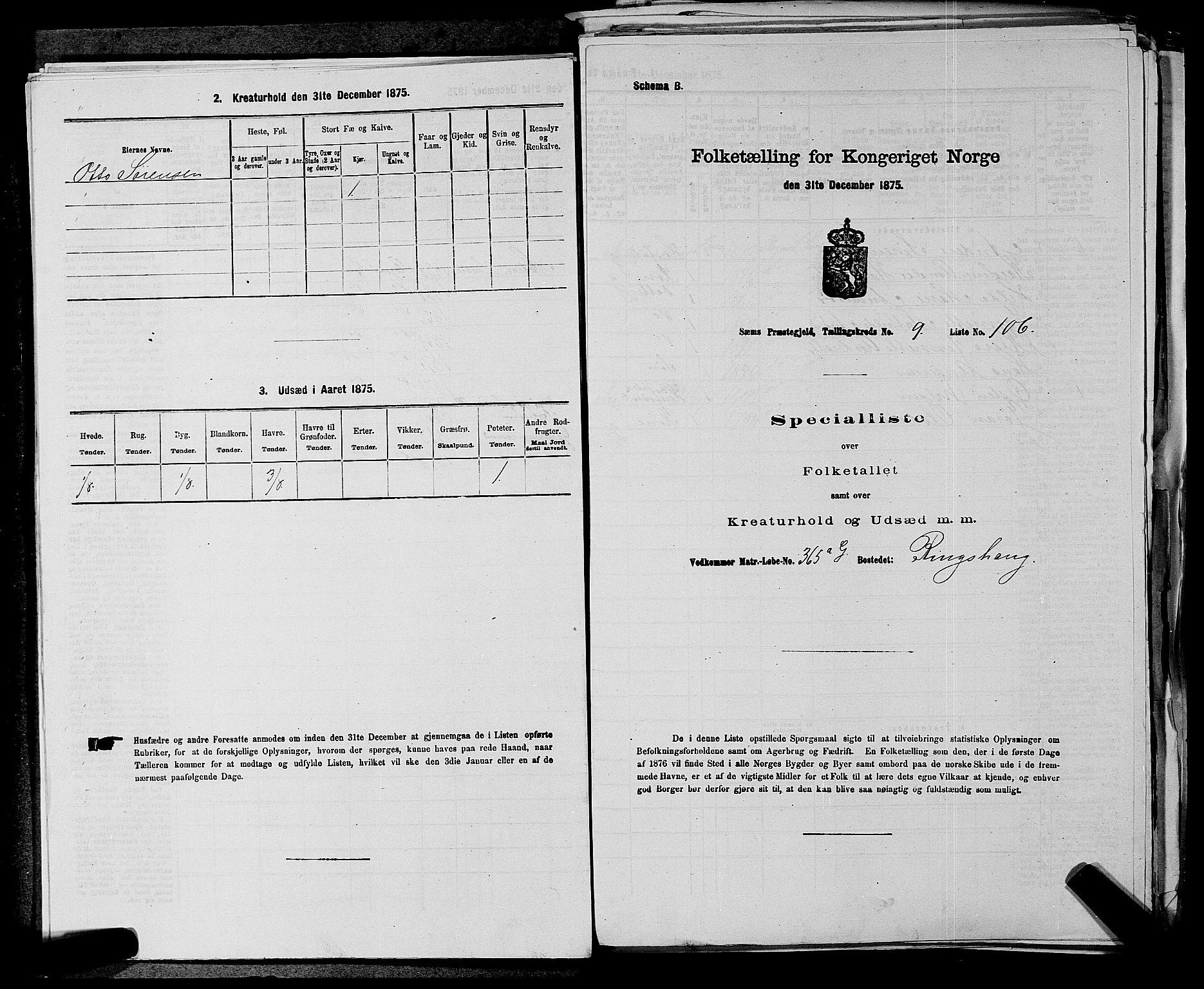 SAKO, 1875 census for 0721P Sem, 1875, p. 1524