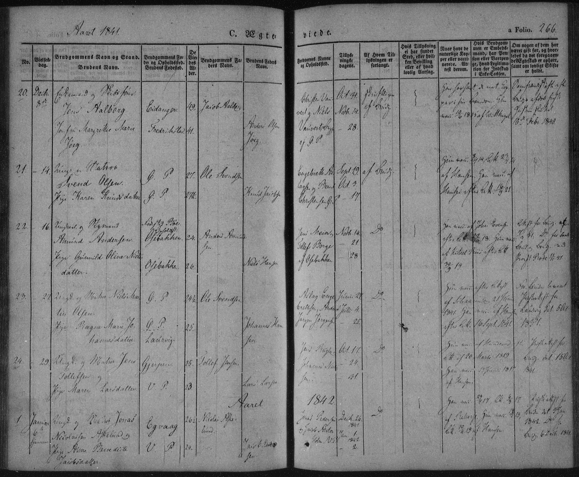 Porsgrunn kirkebøker , SAKO/A-104/F/Fa/L0006: Parish register (official) no. 6, 1841-1857, p. 266