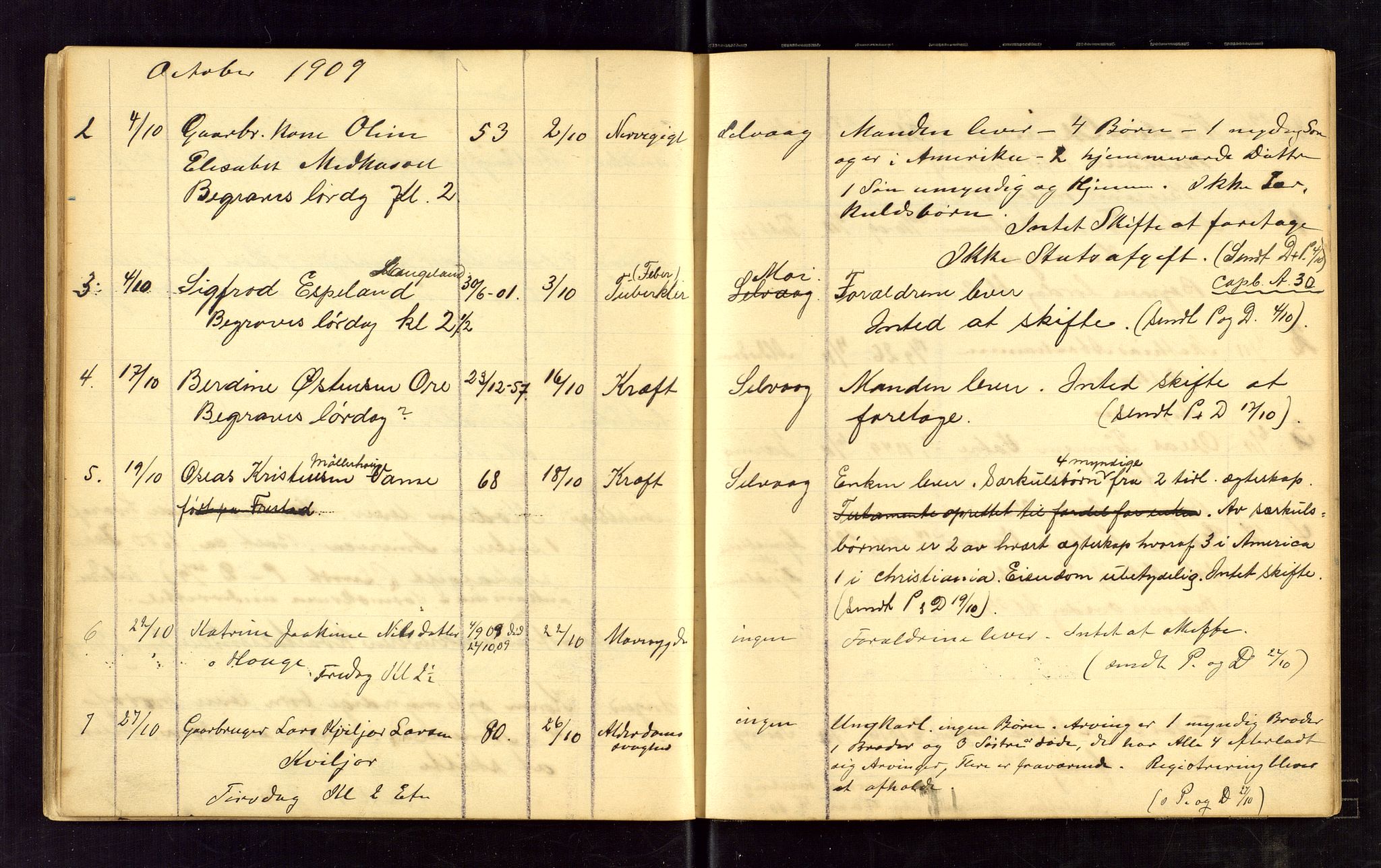 Lista lensmannskontor, AV/SAK-1241-0030/F/Fe/L0001/0001: Dødsfallsprotokoller nr 12 / Dødsfallsprotokoll, 1905-1911