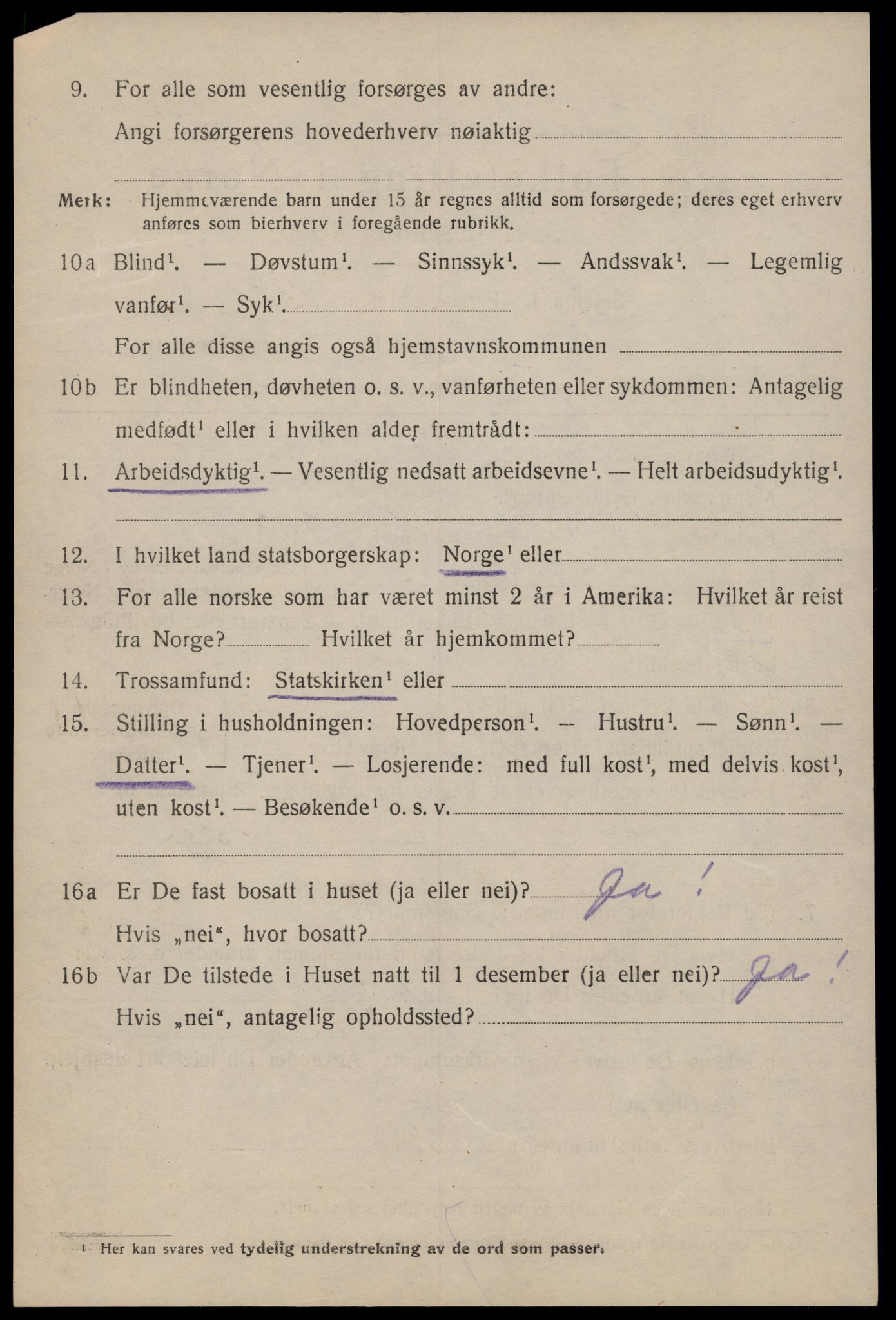 SAT, 1920 census for Trondheim, 1920, p. 46301