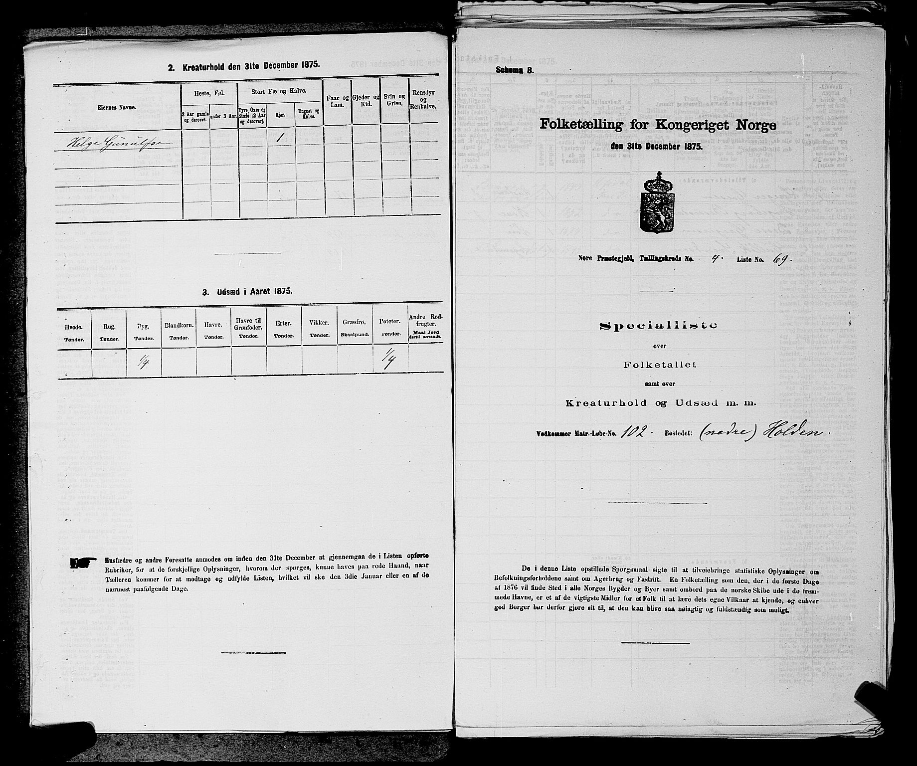 SAKO, 1875 census for 0633P Nore, 1875, p. 482