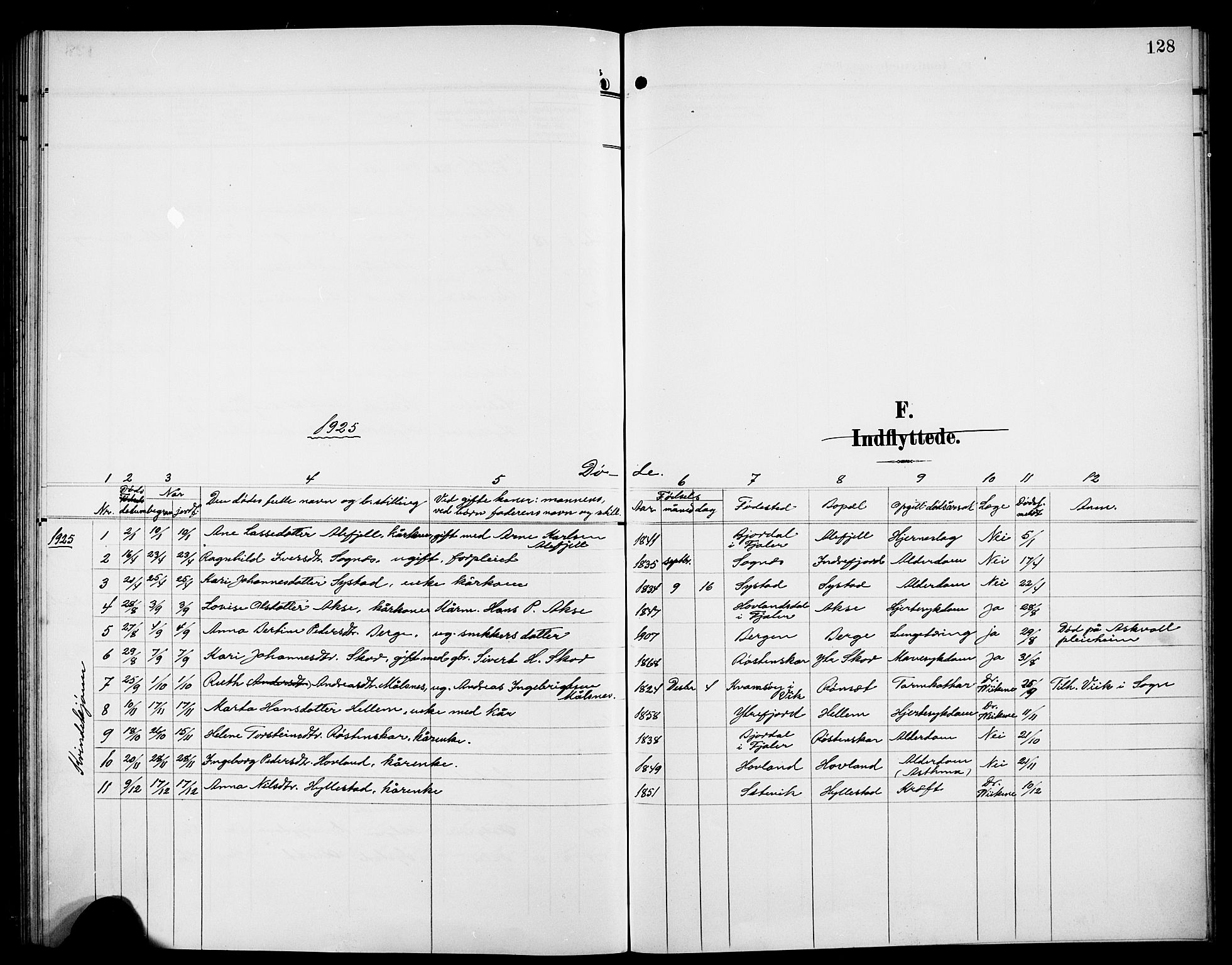 Hyllestad sokneprestembete, SAB/A-80401: Parish register (copy) no. A 3, 1906-1925, p. 128