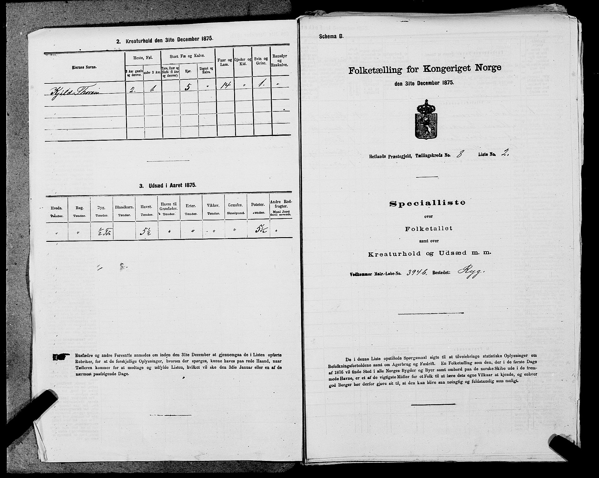SAST, 1875 census for 1126P Hetland, 1875, p. 1580