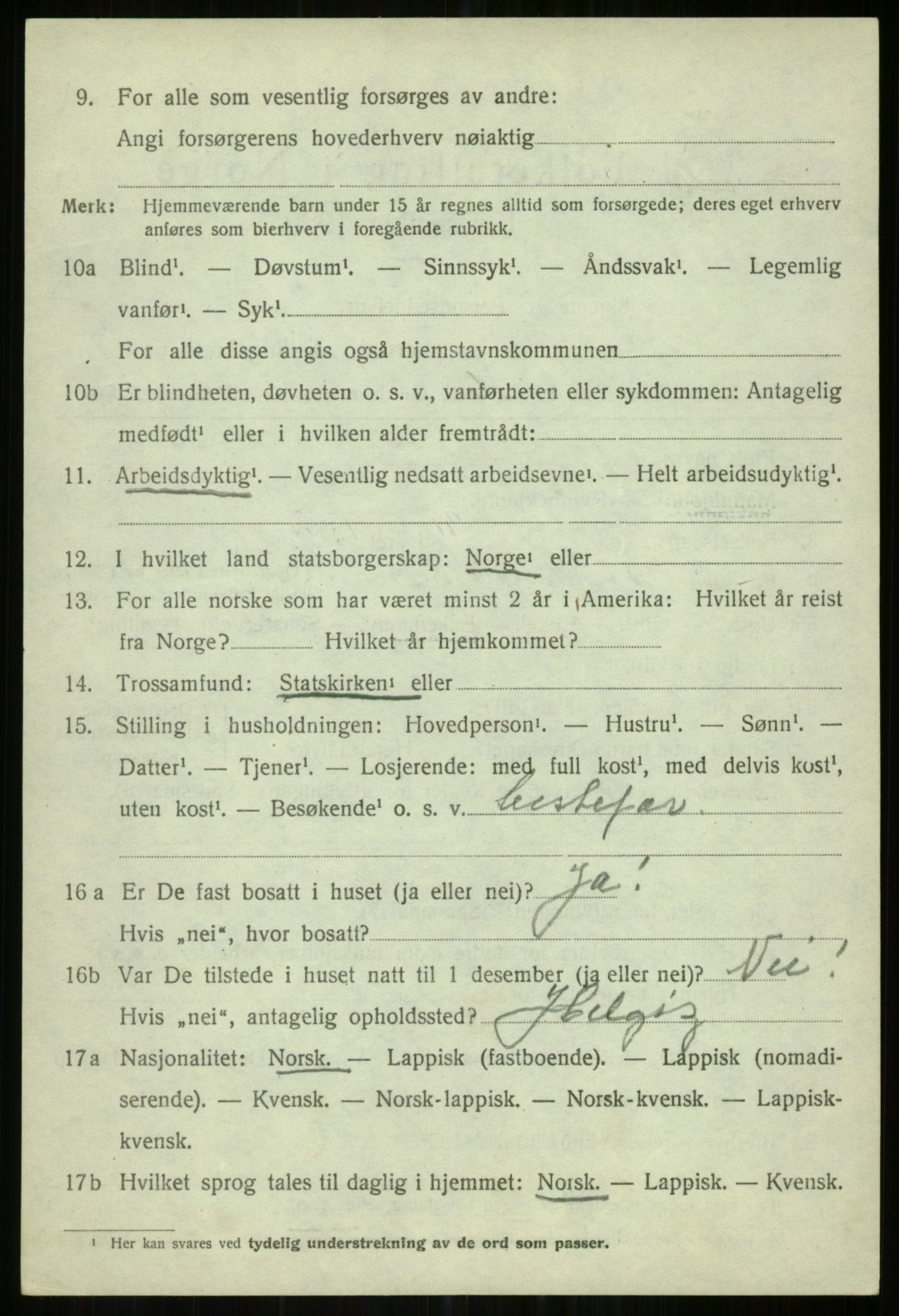 SATØ, 1920 census for Helgøy, 1920, p. 2670