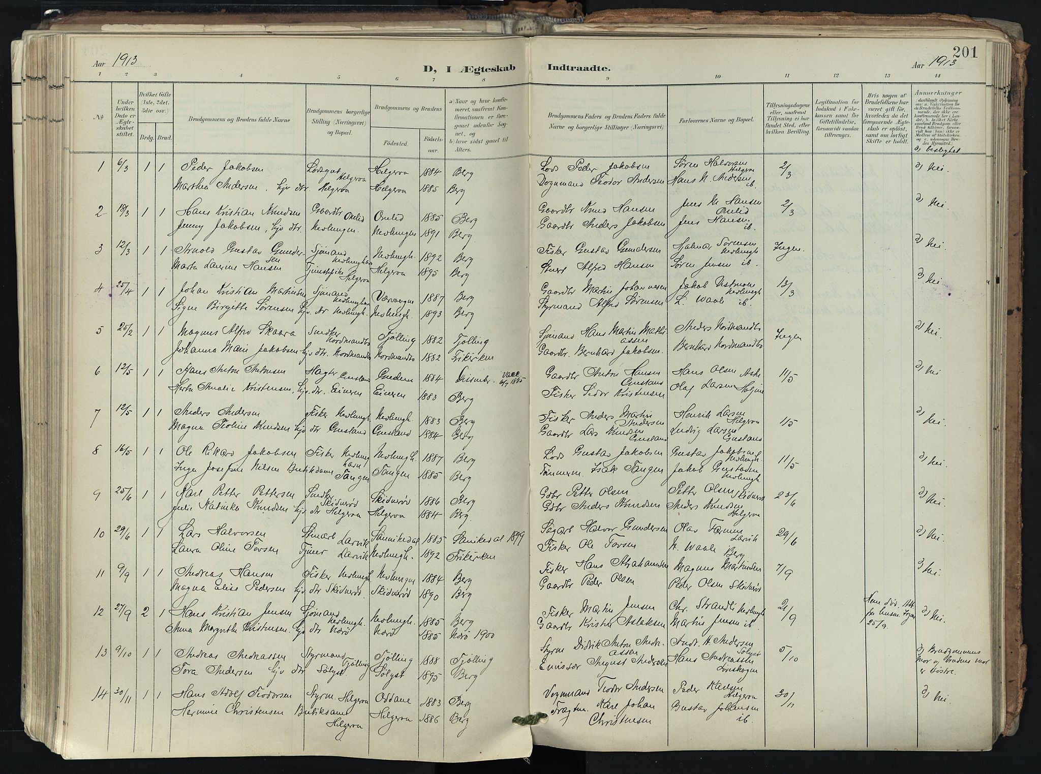 Brunlanes kirkebøker, AV/SAKO-A-342/F/Fb/L0003: Parish register (official) no. II 3, 1900-1922, p. 201