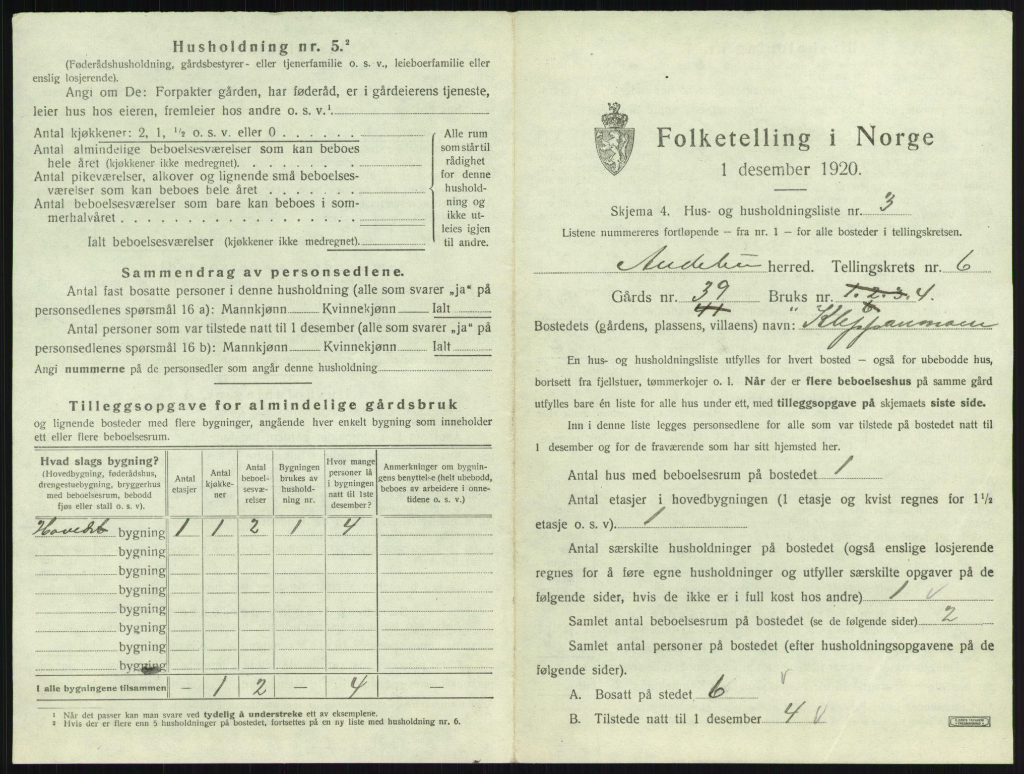 SAKO, 1920 census for Andebu, 1920, p. 358