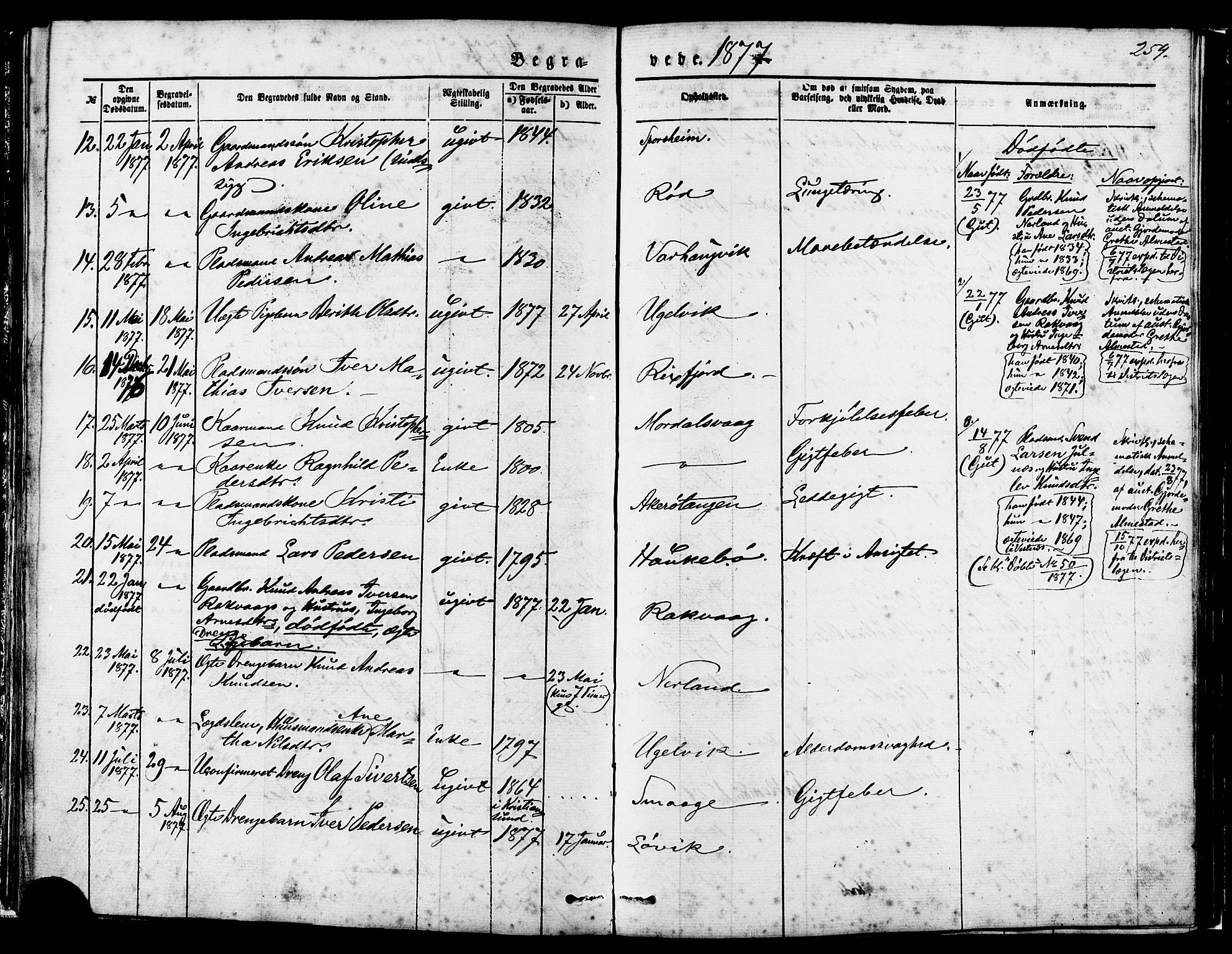 Ministerialprotokoller, klokkerbøker og fødselsregistre - Møre og Romsdal, AV/SAT-A-1454/560/L0720: Parish register (official) no. 560A04, 1873-1878, p. 259