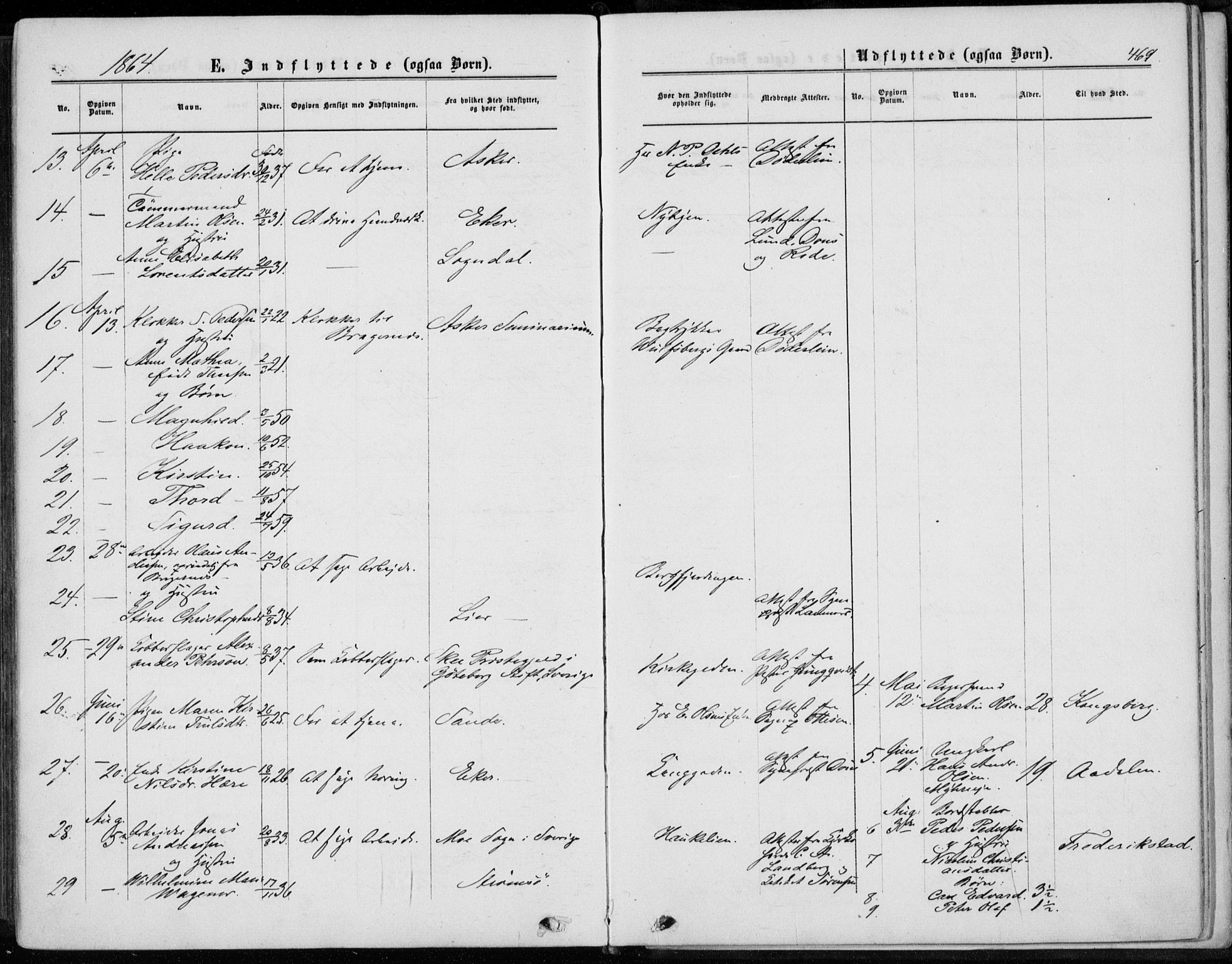 Bragernes kirkebøker, AV/SAKO-A-6/F/Fb/L0003: Parish register (official) no. II 3, 1860-1868, p. 469