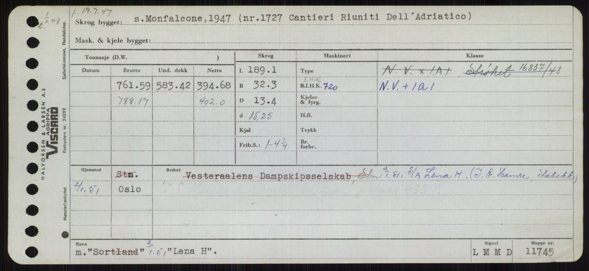 Sjøfartsdirektoratet med forløpere, Skipsmålingen, RA/S-1627/H/Hb/L0003: Fartøy, I-N, p. 237