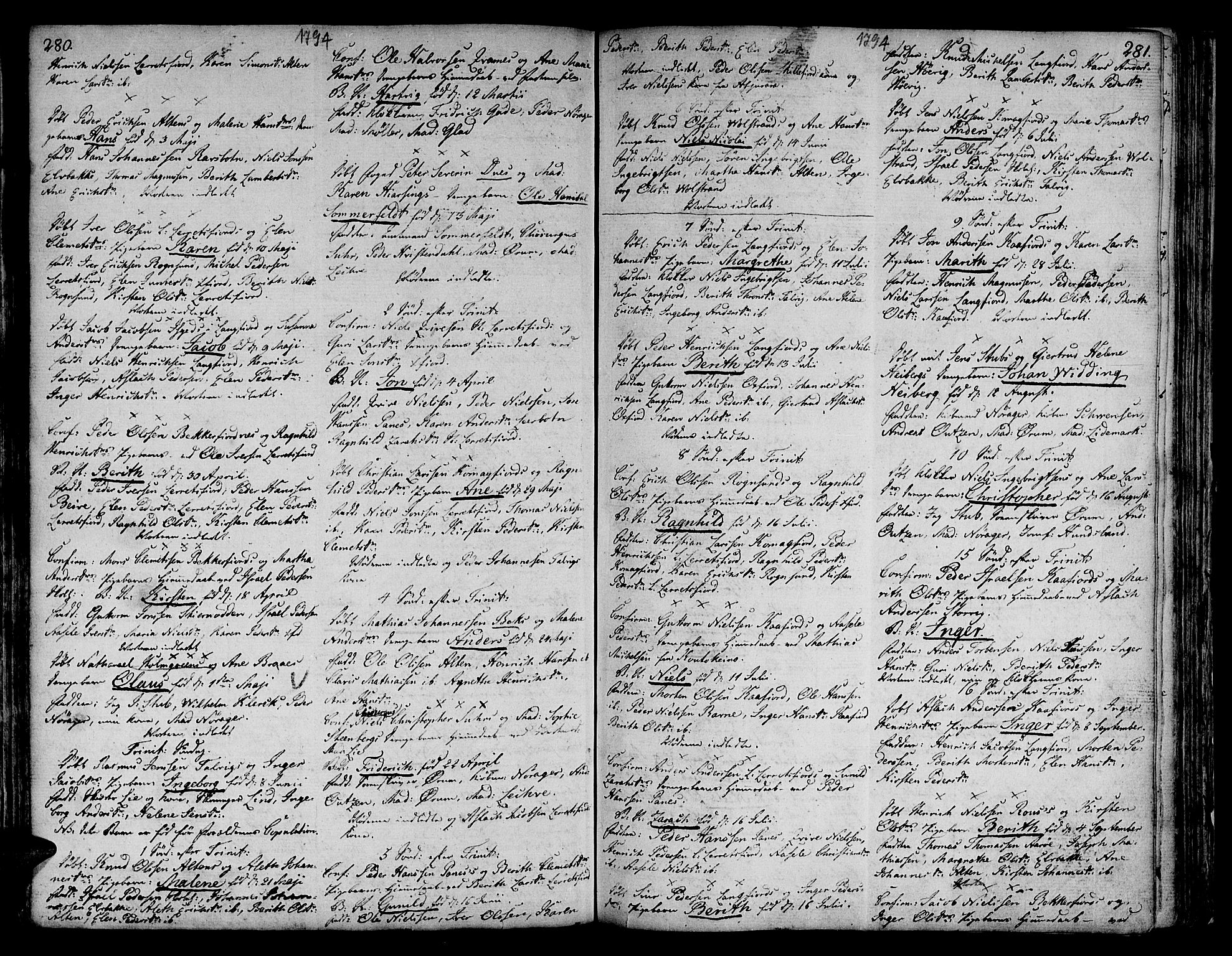 Talvik sokneprestkontor, AV/SATØ-S-1337/H/Ha/L0005kirke: Parish register (official) no. 5, 1772-1798, p. 280-281