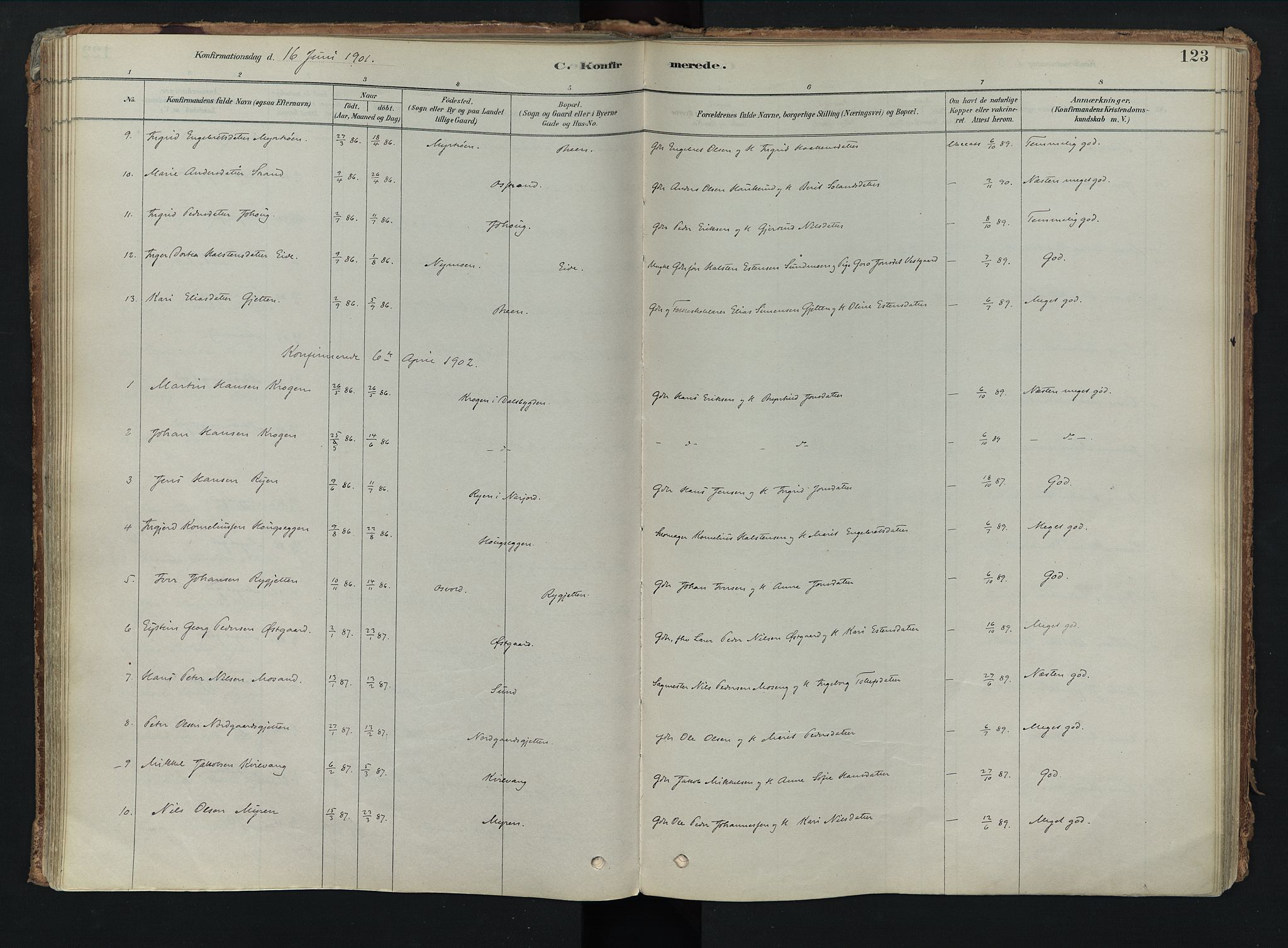 Tolga prestekontor, SAH/PREST-062/K/L0008: Parish register (official) no. 8, 1877-1910, p. 123
