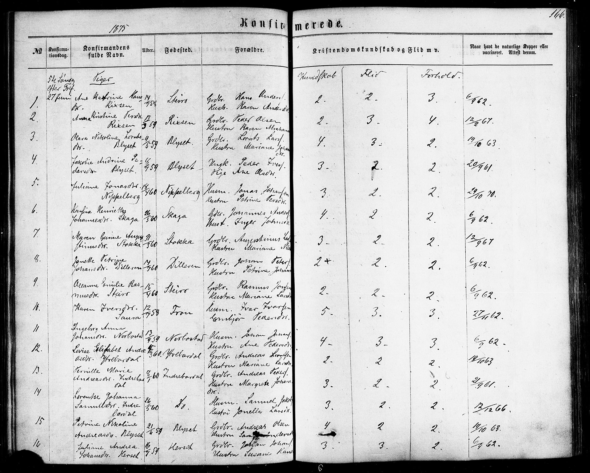 Ministerialprotokoller, klokkerbøker og fødselsregistre - Nordland, AV/SAT-A-1459/838/L0551: Parish register (official) no. 838A09, 1864-1880, p. 166