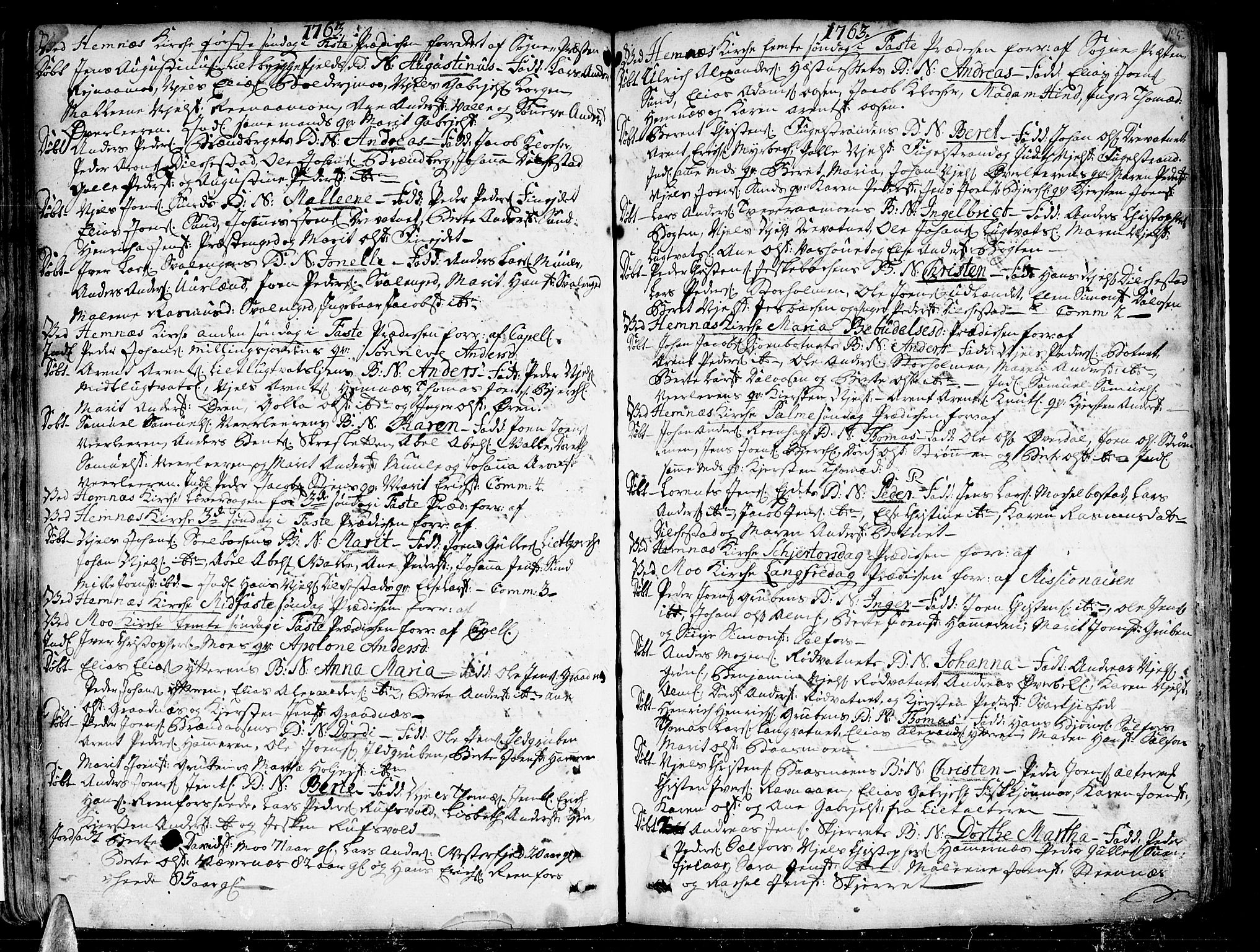 Ministerialprotokoller, klokkerbøker og fødselsregistre - Nordland, SAT/A-1459/825/L0348: Parish register (official) no. 825A04, 1752-1788, p. 125
