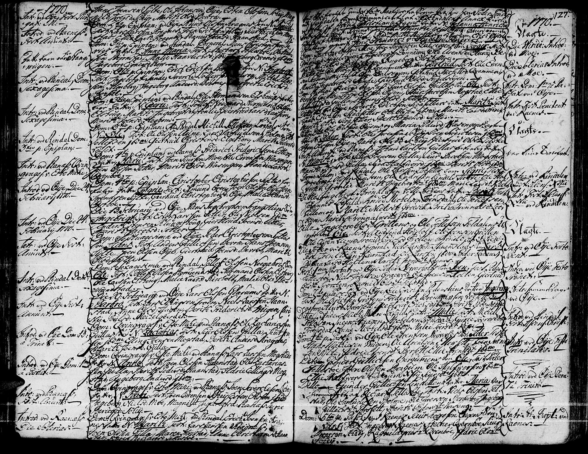 Ministerialprotokoller, klokkerbøker og fødselsregistre - Møre og Romsdal, AV/SAT-A-1454/595/L1039: Parish register (official) no. 595A01, 1750-1796, p. 127