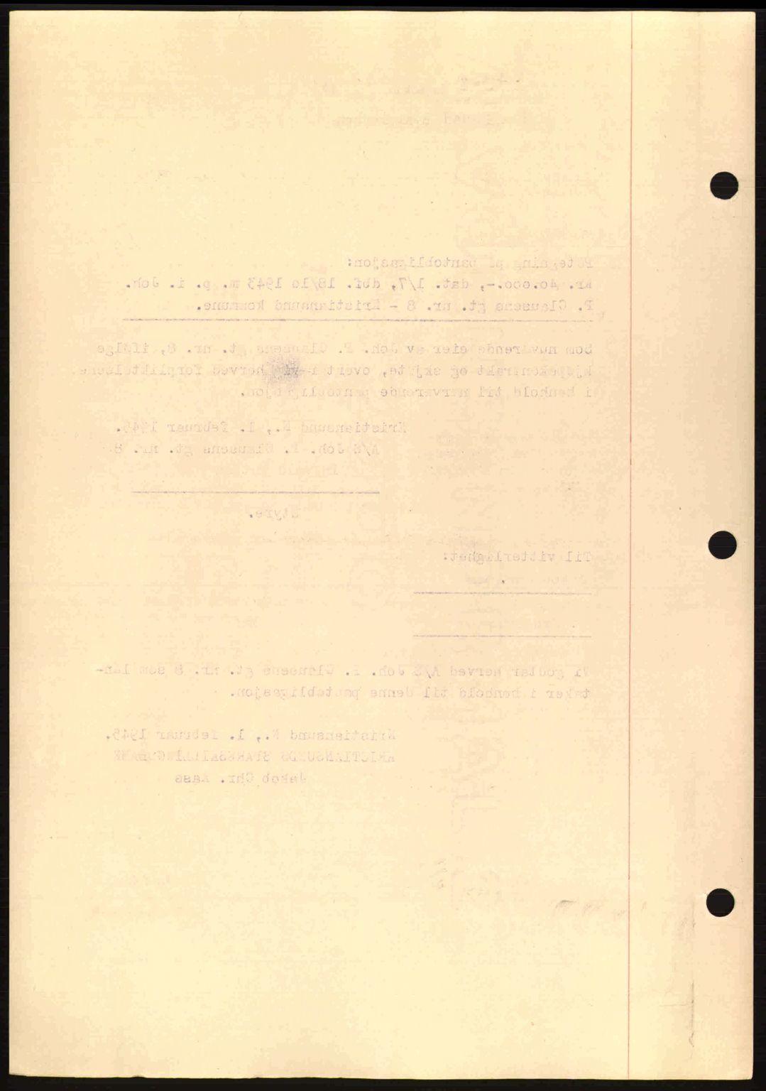 Kristiansund byfogd, SAT/A-4587/A/27: Mortgage book no. 37-38, 1943-1945, Diary no: : 295/1945