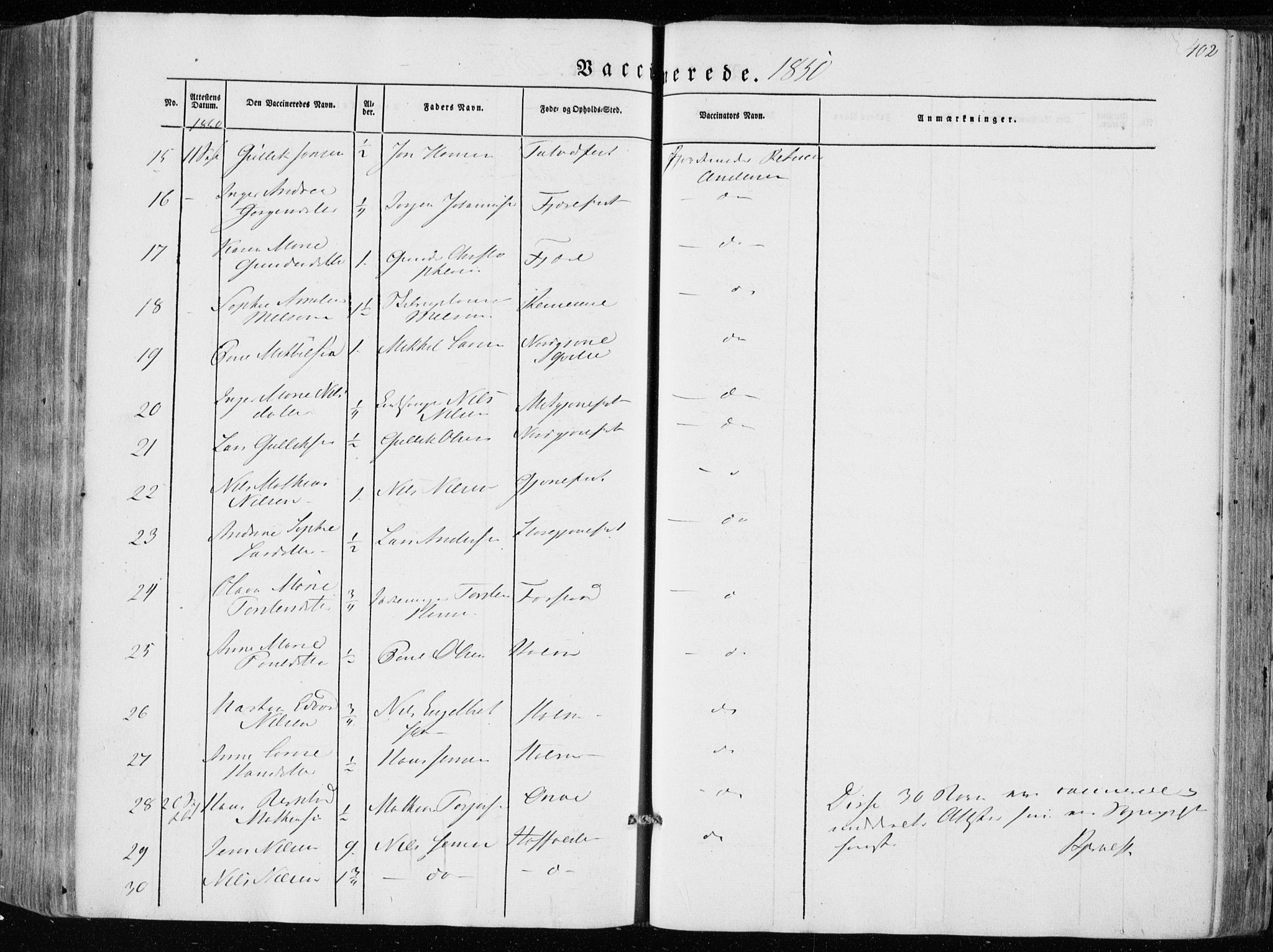 Hedrum kirkebøker, AV/SAKO-A-344/F/Fa/L0006: Parish register (official) no. I 6, 1849-1857, p. 402