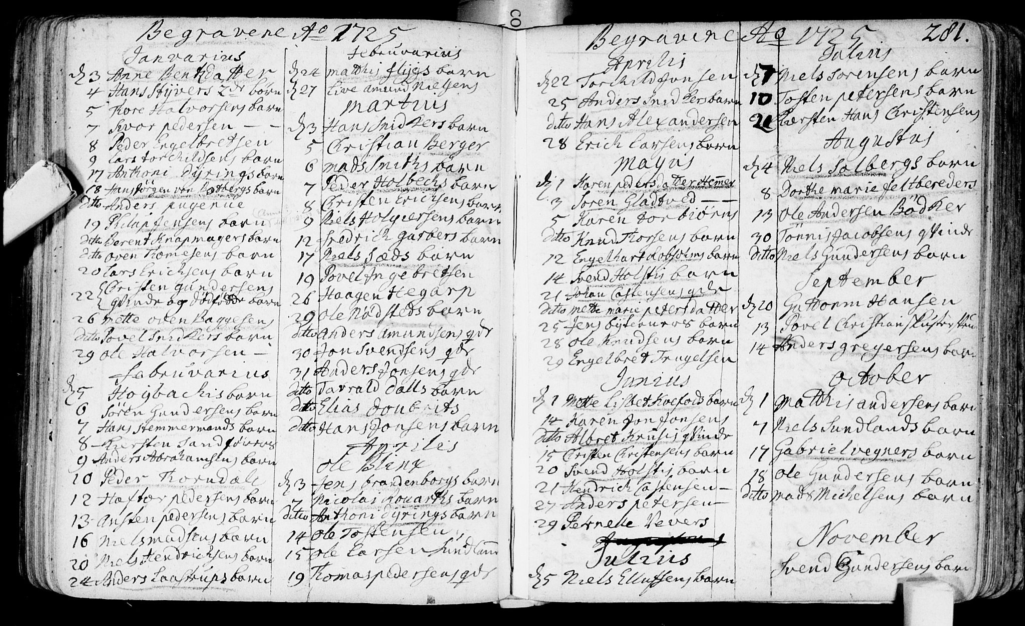 Bragernes kirkebøker, AV/SAKO-A-6/F/Fa/L0003: Parish register (official) no. I 3, 1706-1734, p. 281