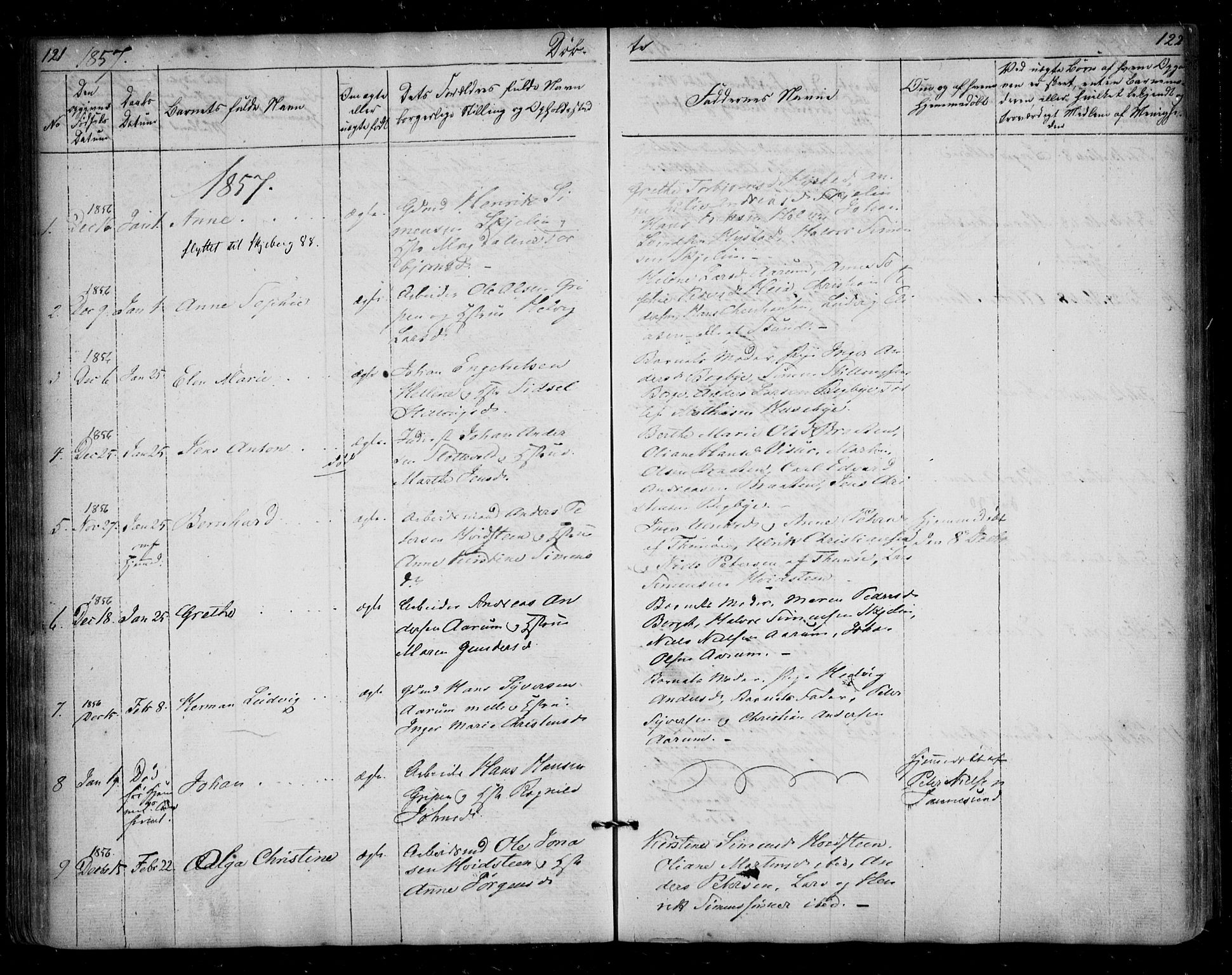 Borge prestekontor Kirkebøker, AV/SAO-A-10903/F/Fa/L0005: Parish register (official) no. I 5, 1848-1860, p. 121-122