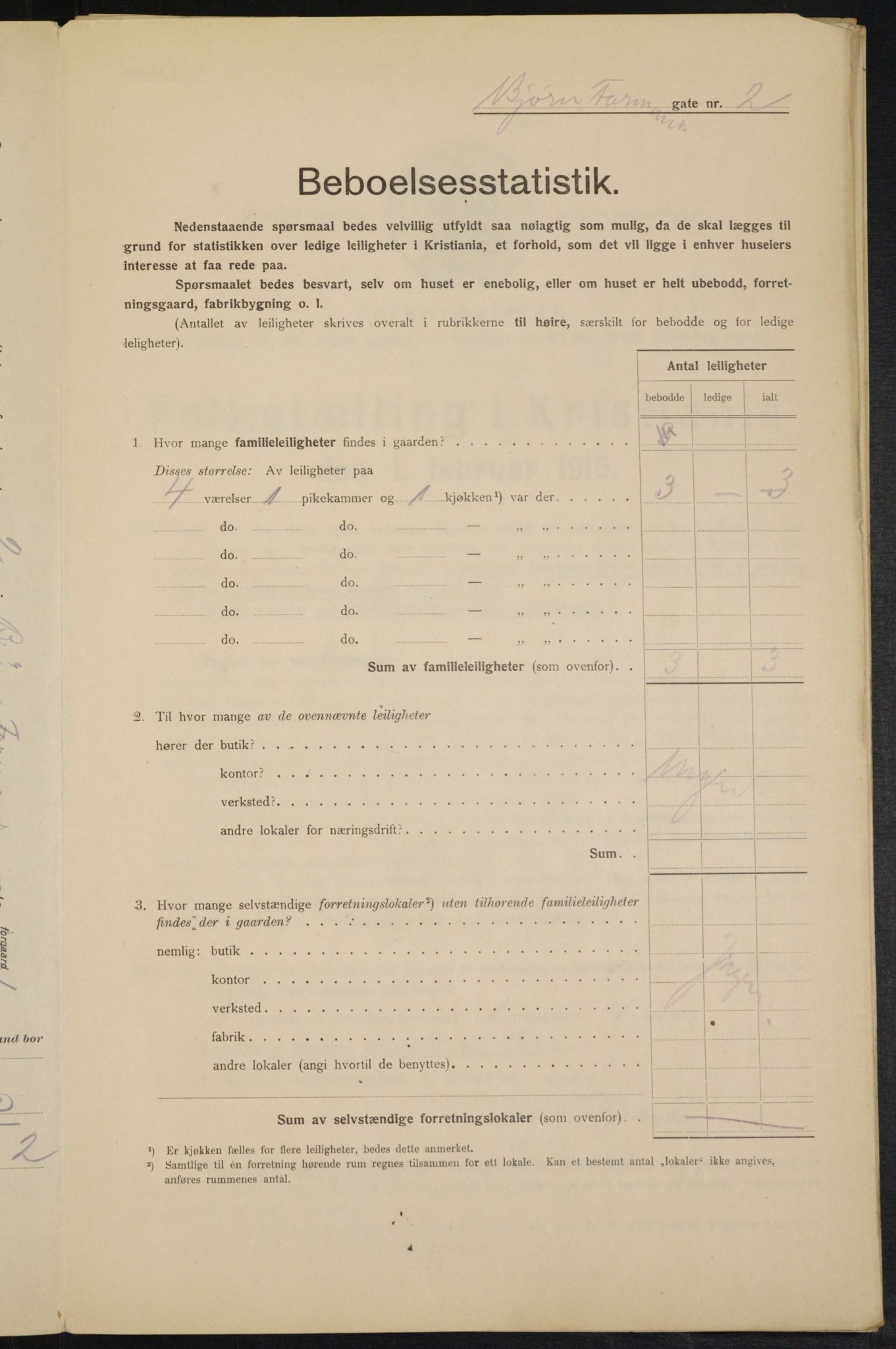 OBA, Municipal Census 1915 for Kristiania, 1915, p. 6612