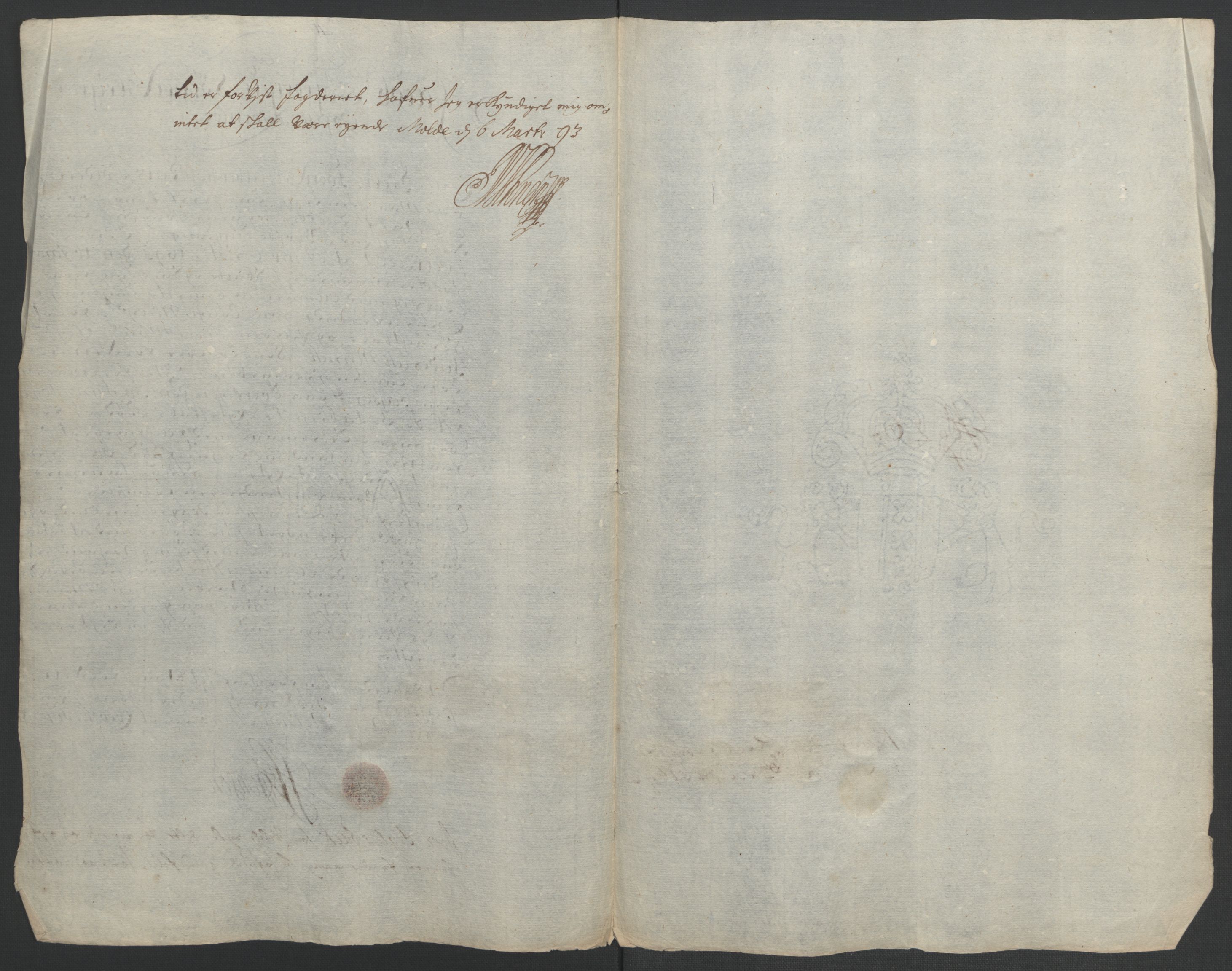 Rentekammeret inntil 1814, Reviderte regnskaper, Fogderegnskap, RA/EA-4092/R56/L3735: Fogderegnskap Nordmøre, 1692-1693, p. 232