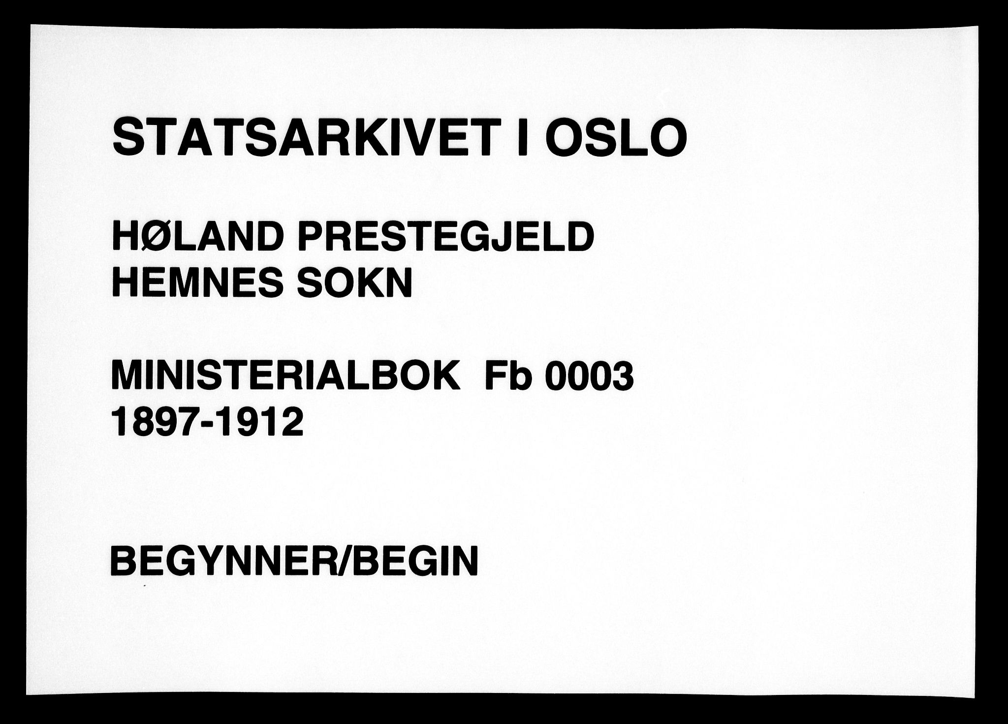 Høland prestekontor Kirkebøker, AV/SAO-A-10346a/F/Fb/L0003: Parish register (official) no. II 3, 1897-1912