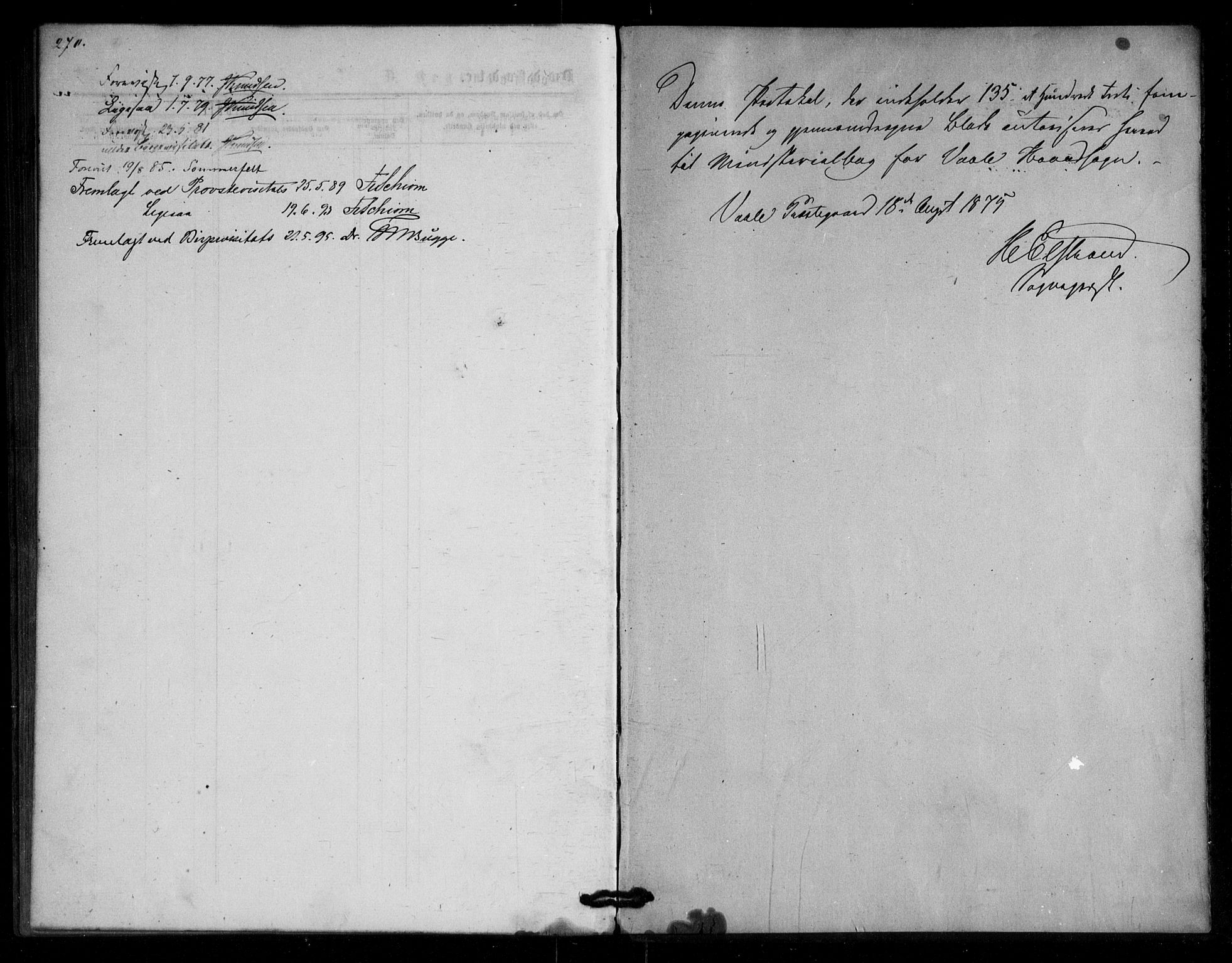 Våle kirkebøker, SAKO/A-334/G/Ga/L0004a: Parish register (copy) no. I 4, 1874-1893, p. 270-271