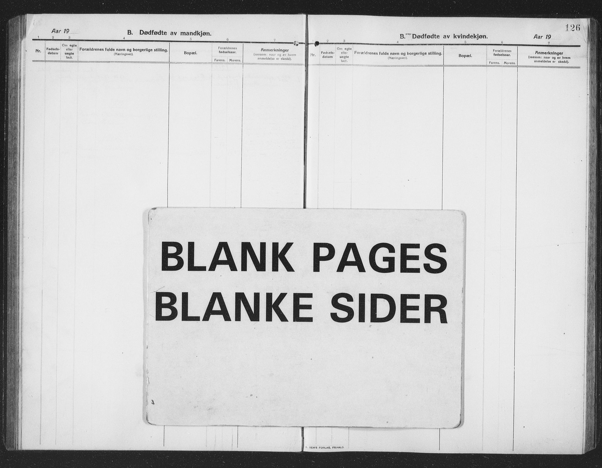 Ministerialprotokoller, klokkerbøker og fødselsregistre - Nordland, AV/SAT-A-1459/814/L0231: Parish register (copy) no. 814C04, 1912-1926, p. 126