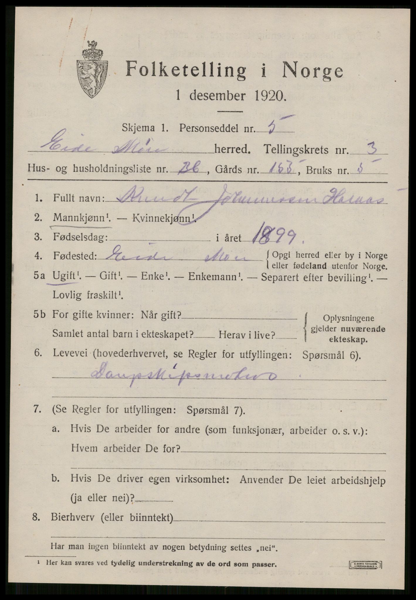 SAT, 1920 census for Eid (MR), 1920, p. 1904