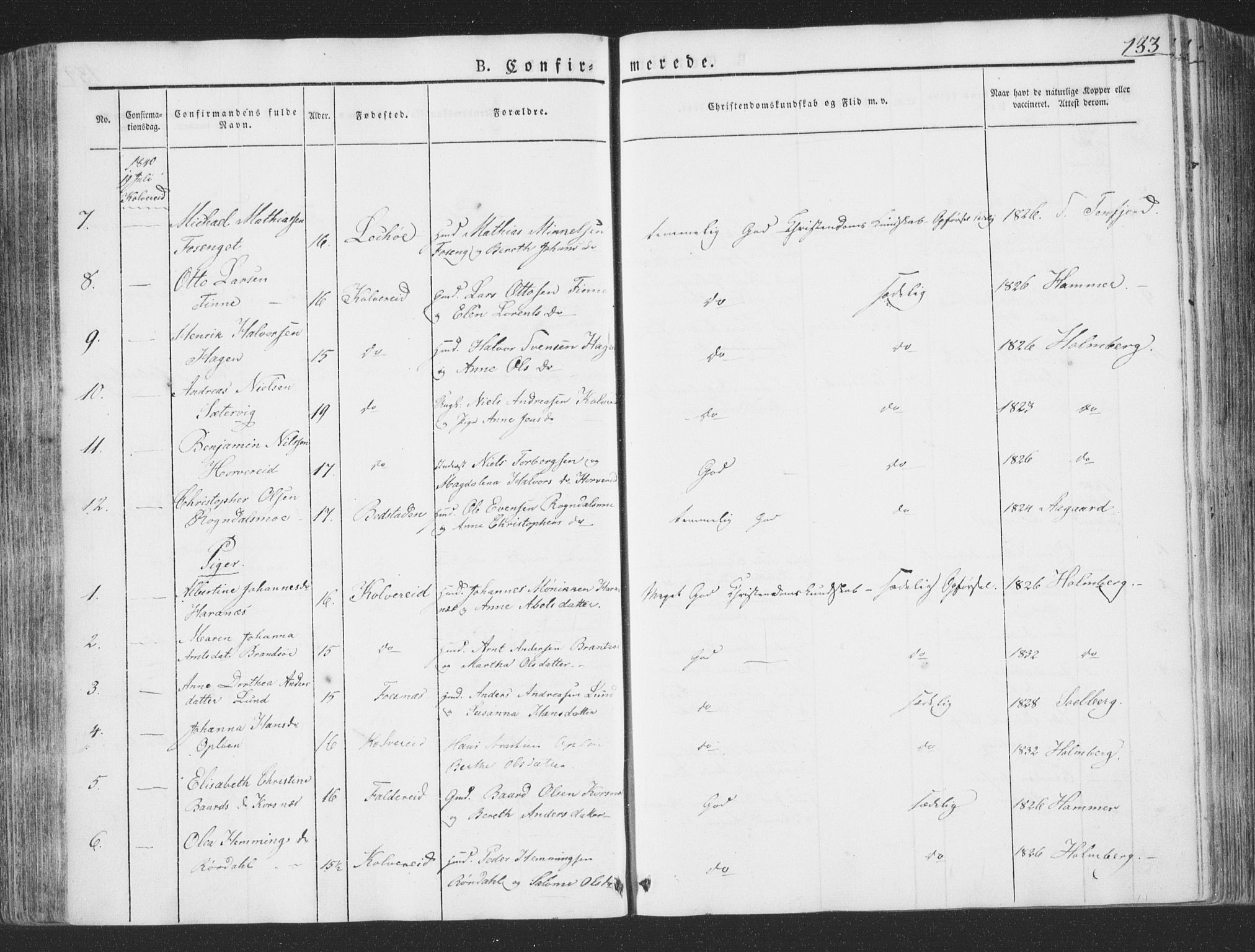 Ministerialprotokoller, klokkerbøker og fødselsregistre - Nord-Trøndelag, SAT/A-1458/780/L0639: Parish register (official) no. 780A04, 1830-1844, p. 133