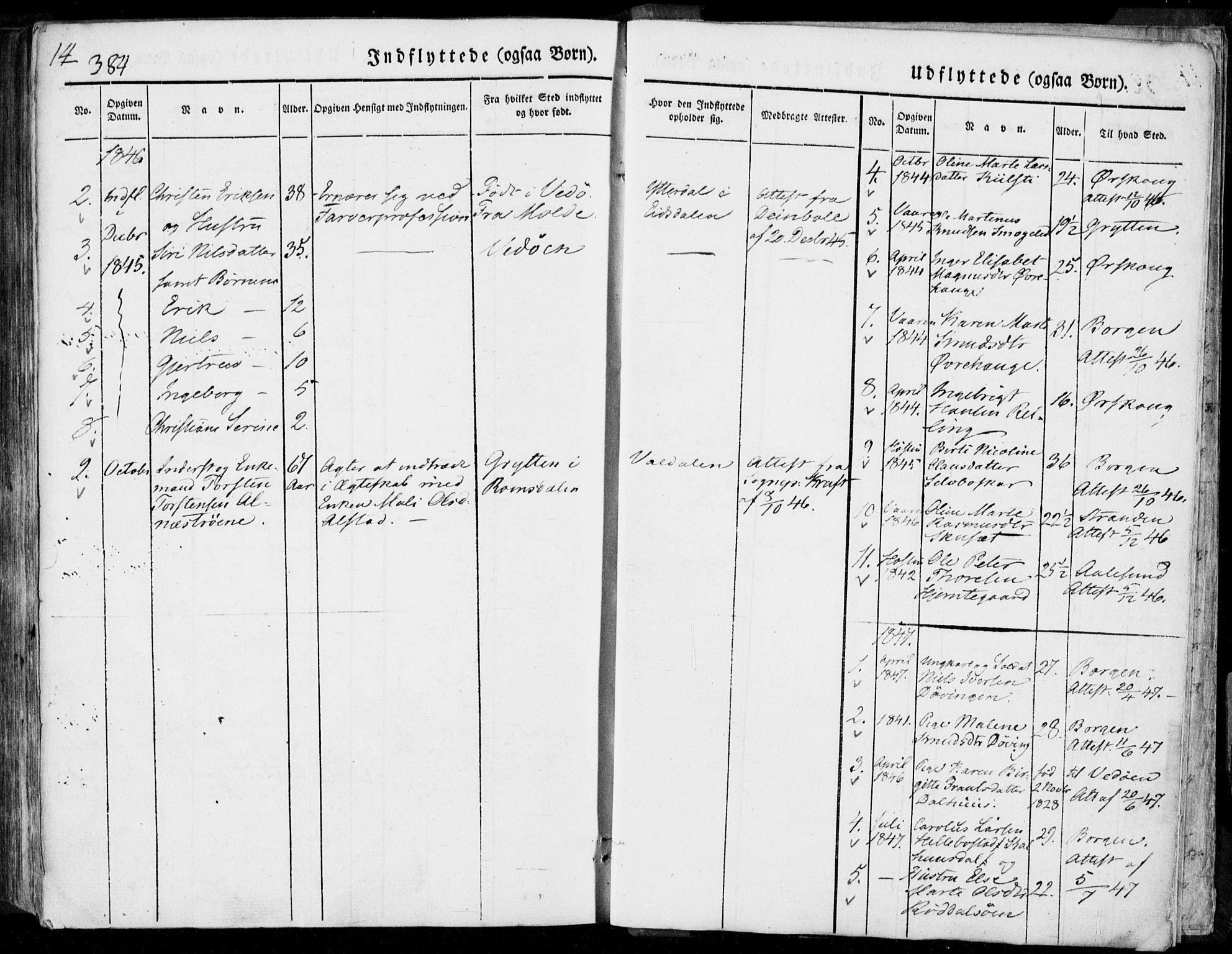 Ministerialprotokoller, klokkerbøker og fødselsregistre - Møre og Romsdal, SAT/A-1454/519/L0248: Parish register (official) no. 519A07, 1829-1860, p. 384