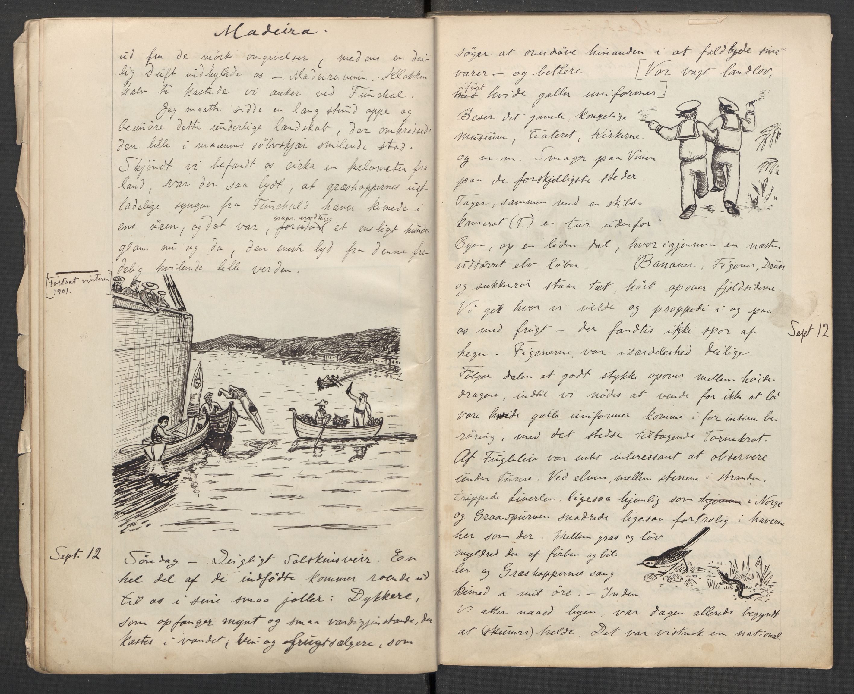 Koren-familien, RA/PA-0337/D/L0104/0001: Lnr. 206 Johan Koren, 1879-1919, zoolog / Johan Korens håndskrevne dagbok fra Belgica ekspedisjonen, 1897-1898, p. 9