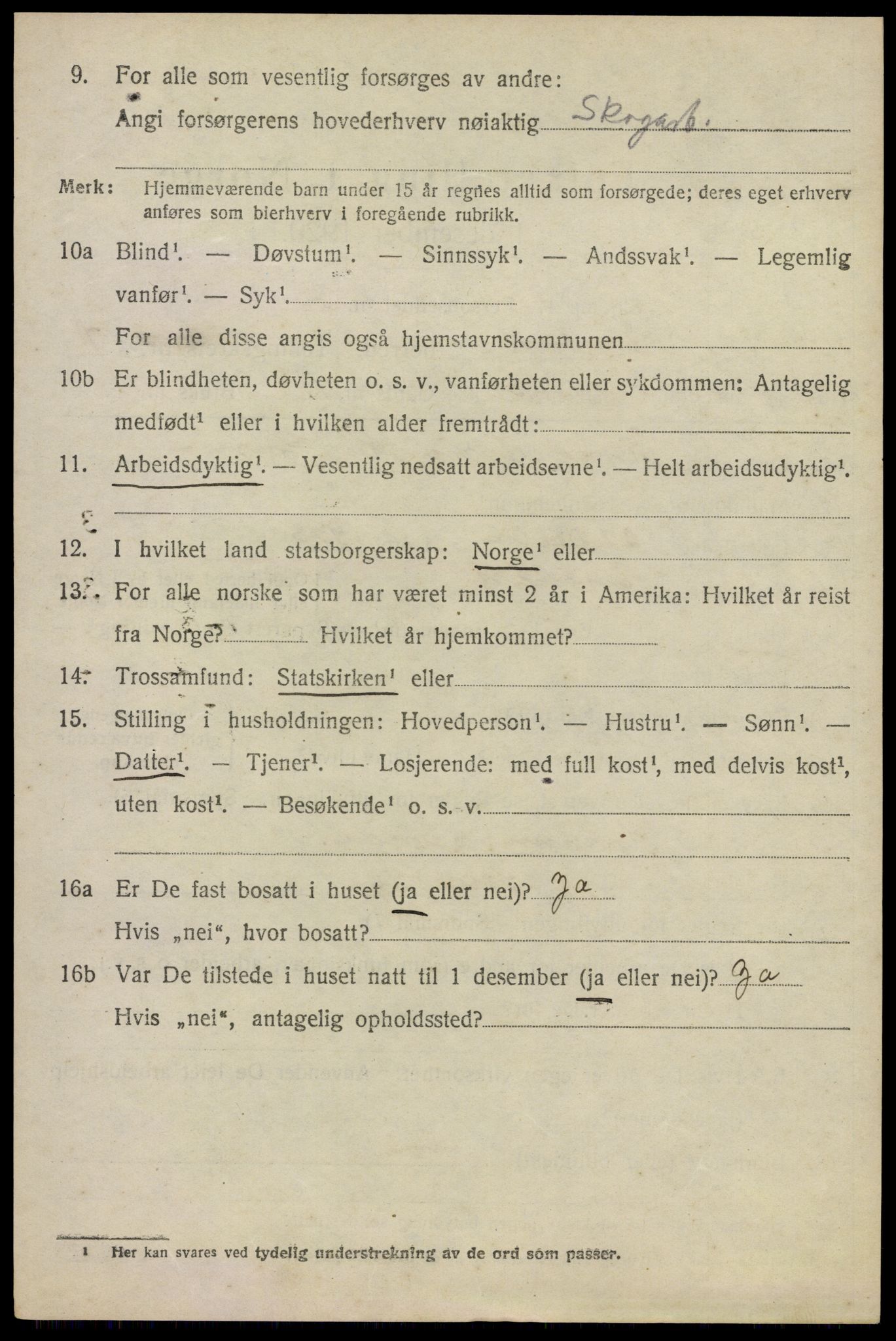 SAO, 1920 census for Enebakk, 1920, p. 6468