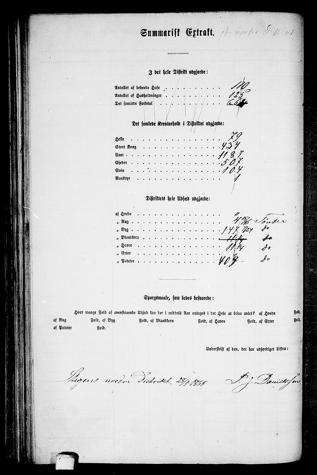 RA, 1865 census for Steigen, 1865, p. 71