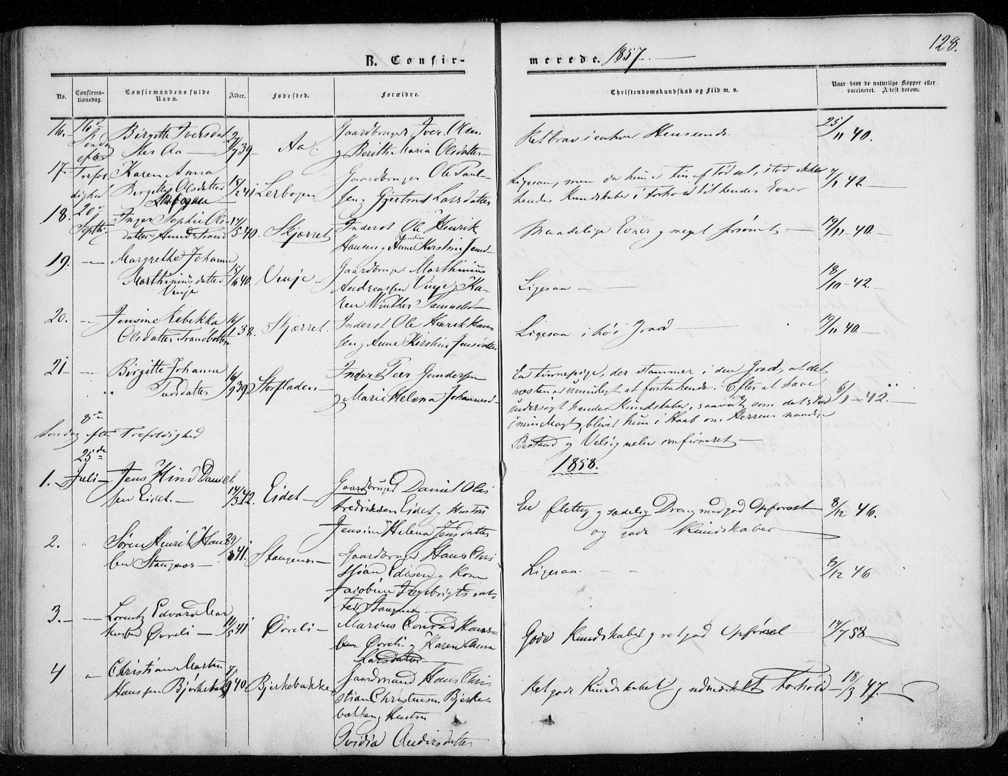 Tranøy sokneprestkontor, SATØ/S-1313/I/Ia/Iaa/L0007kirke: Parish register (official) no. 7, 1856-1866, p. 128