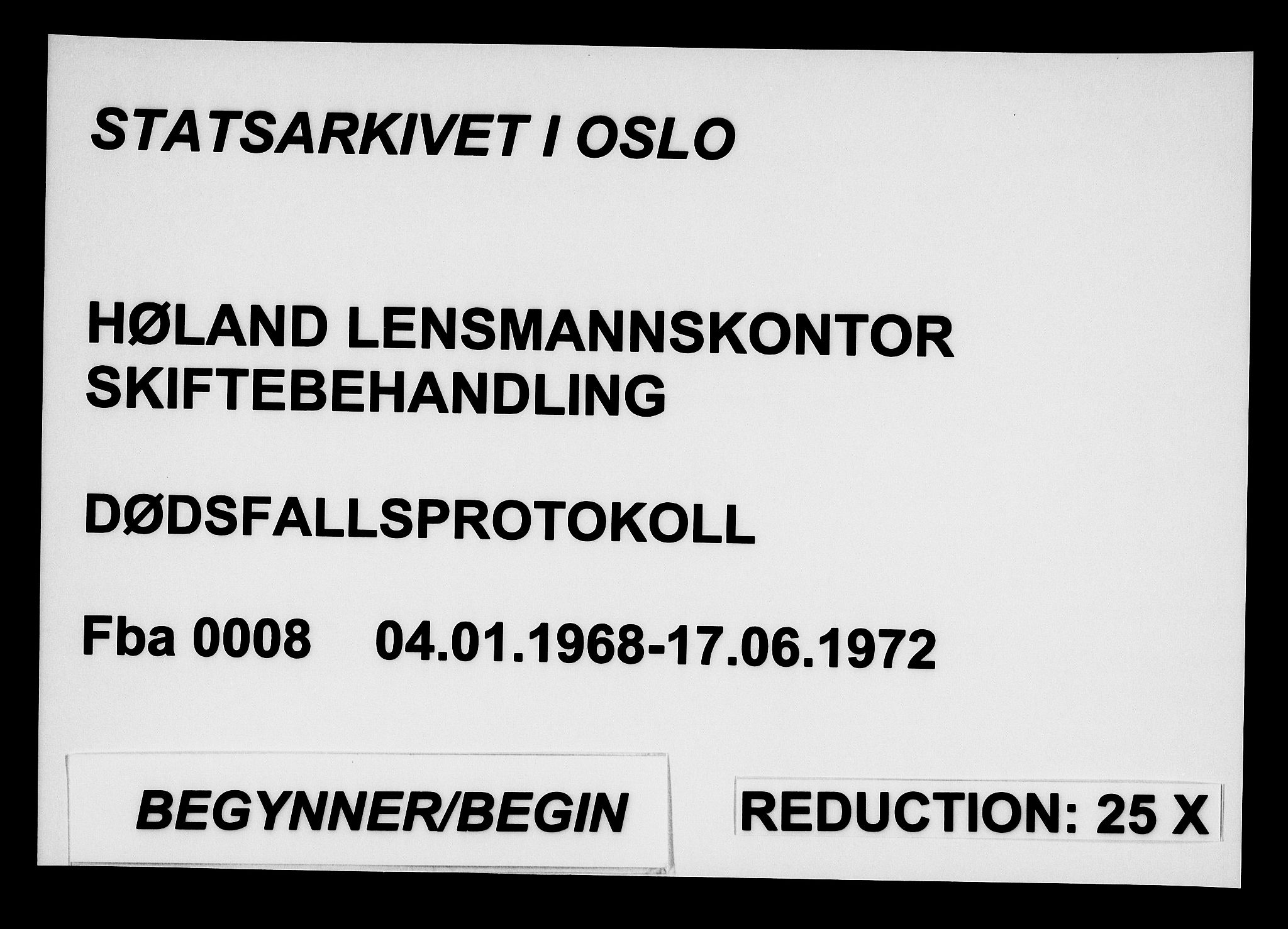 Høland lensmannskontor, SAO/A-10640/H/Ha/L0008: Dødsfallsprotokoll, 1968-1972