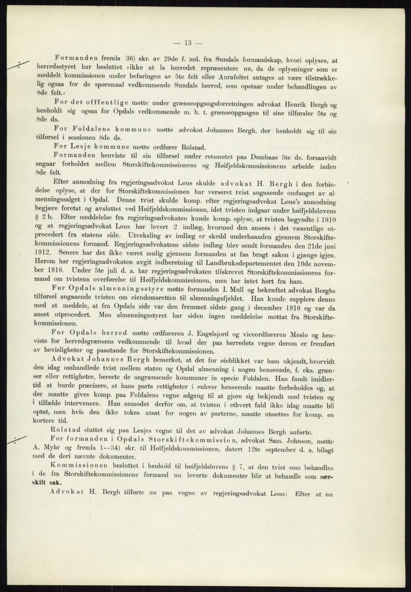 Høyfjellskommisjonen, AV/RA-S-1546/X/Xa/L0001: Nr. 1-33, 1909-1953, p. 3337