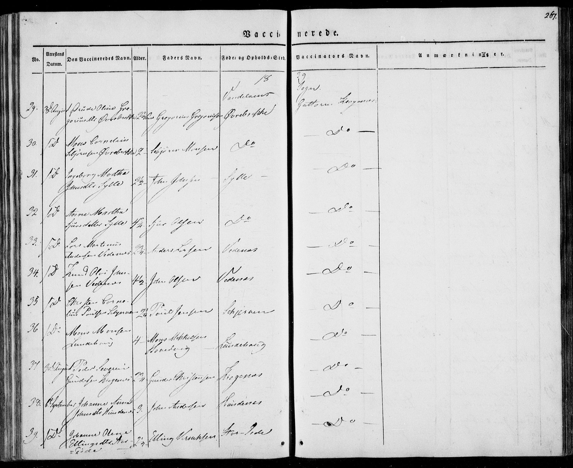 Ministerialprotokoller, klokkerbøker og fødselsregistre - Møre og Romsdal, AV/SAT-A-1454/501/L0005: Parish register (official) no. 501A05, 1831-1844, p. 267