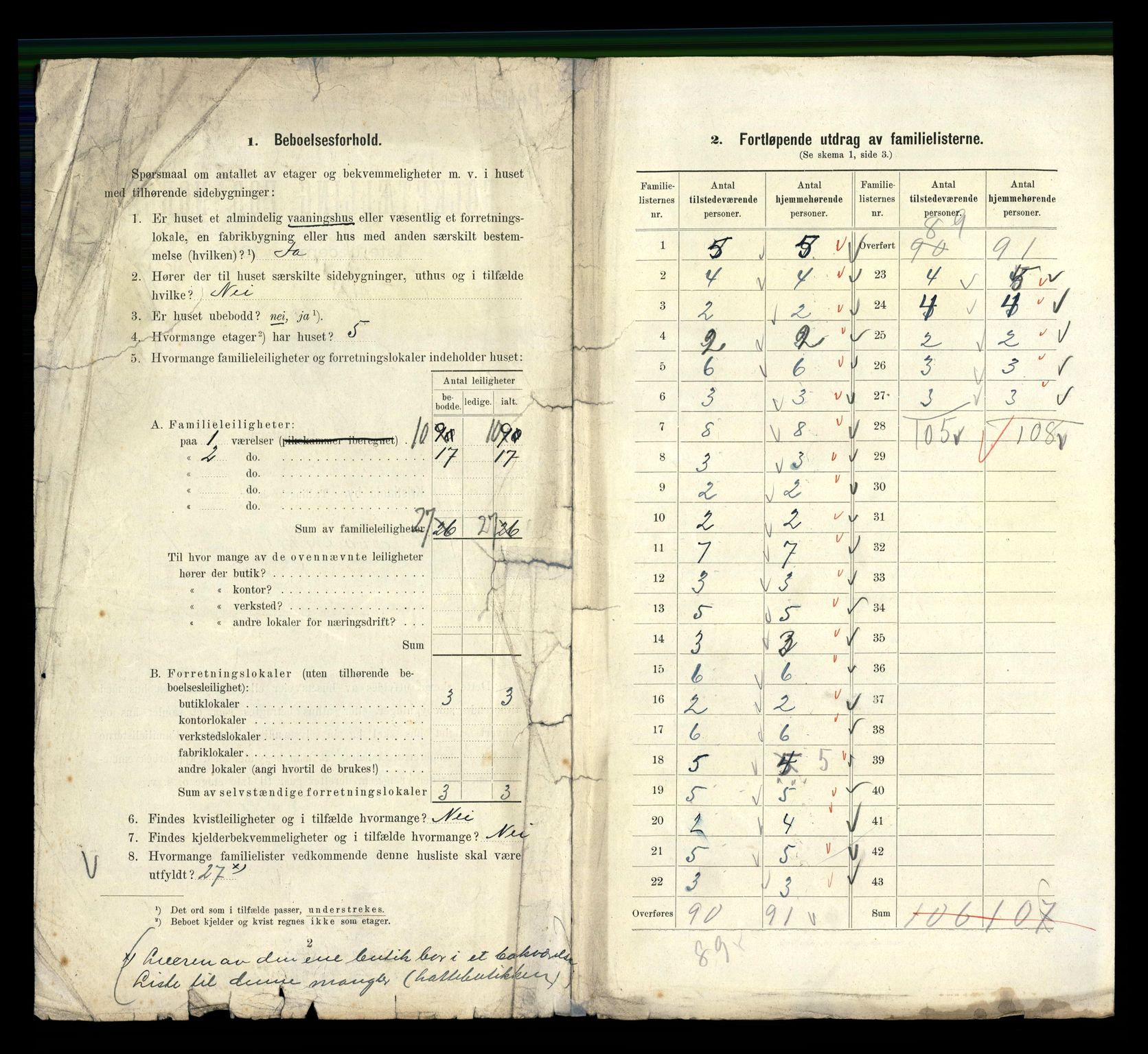 RA, 1910 census for Kristiania, 1910, p. 79090
